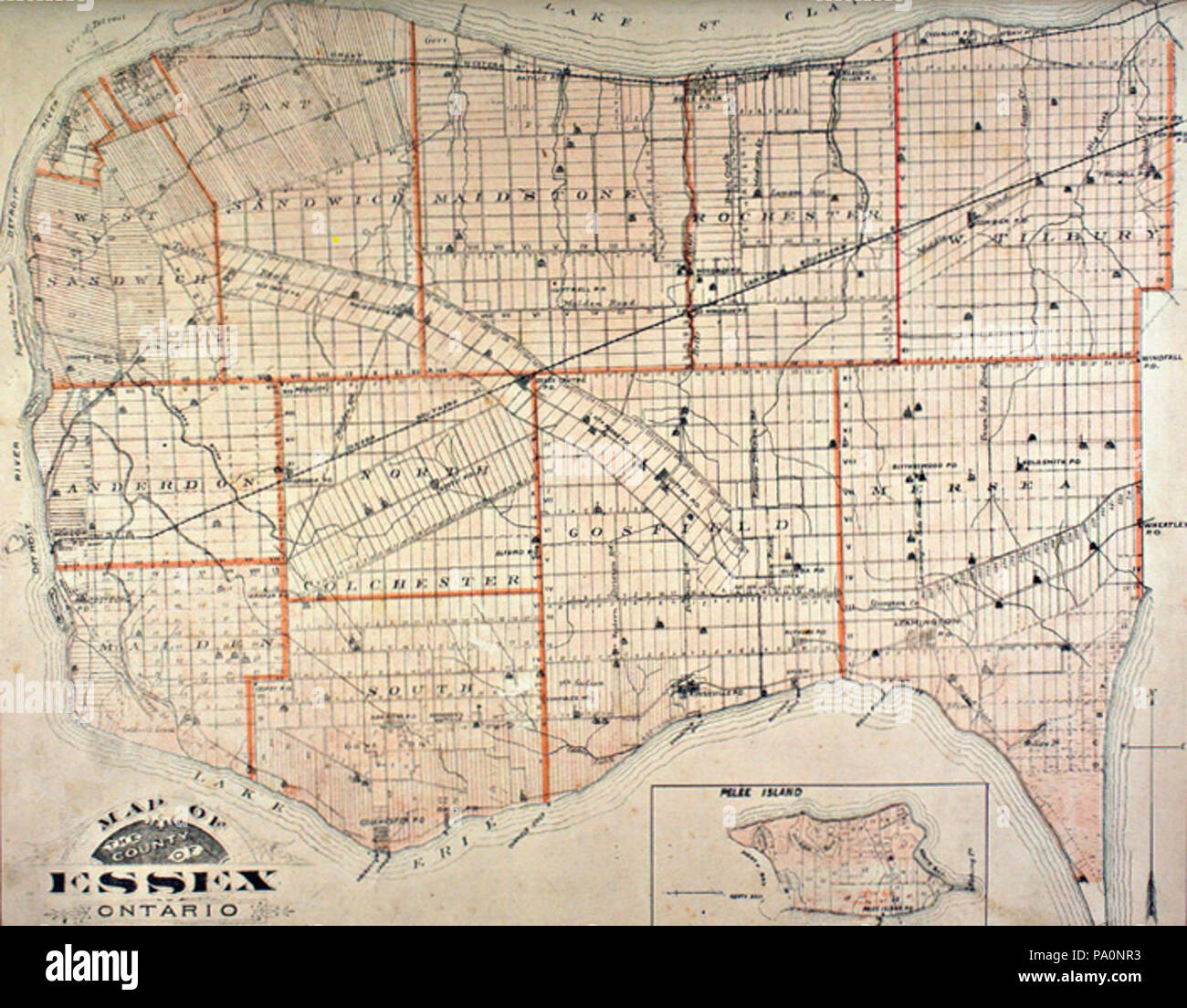 627 Essex County Ontario 1881 Stockfoto