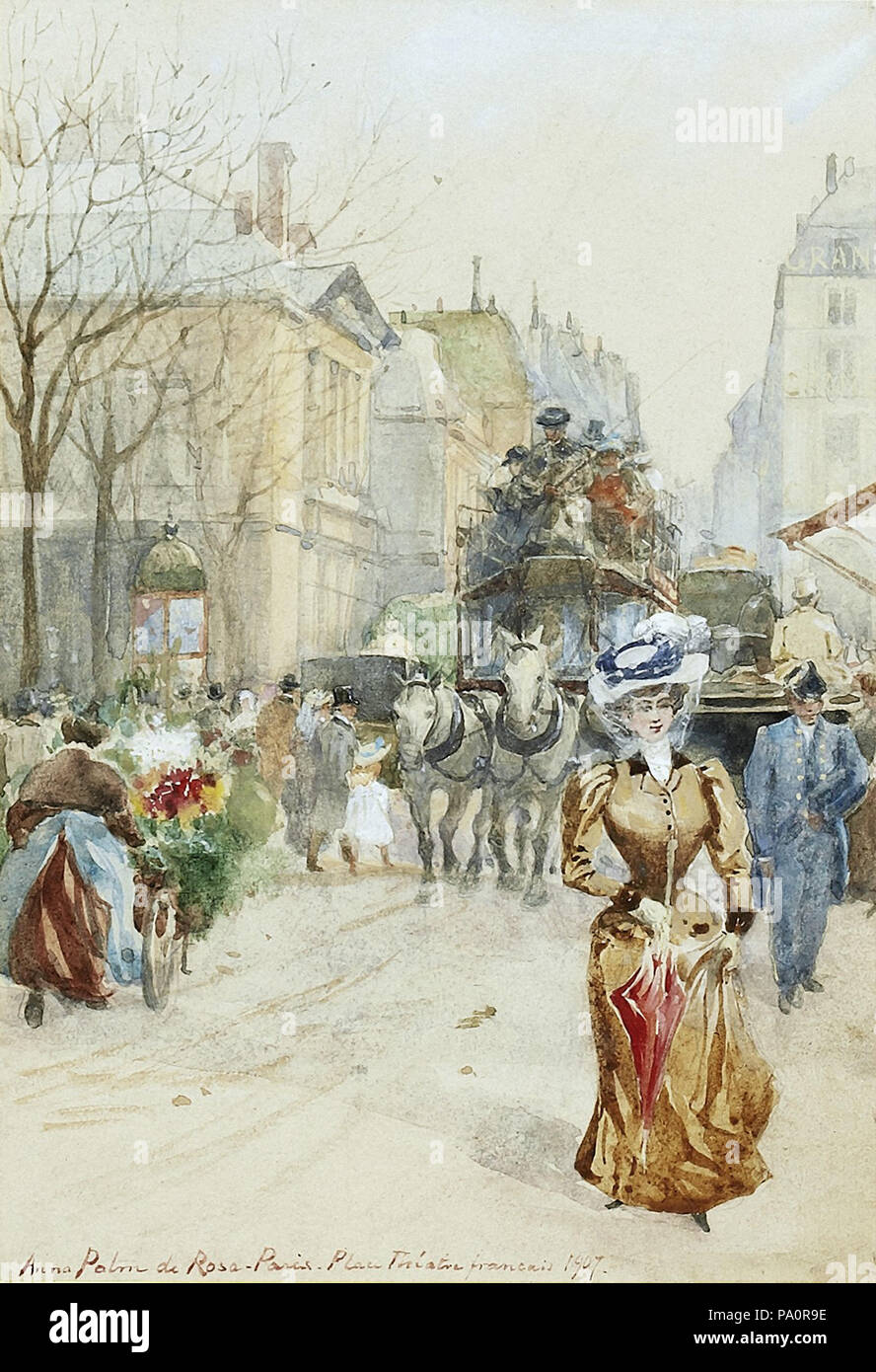 Palm De Rosa Anna - Platz Théatre Français Stockfoto