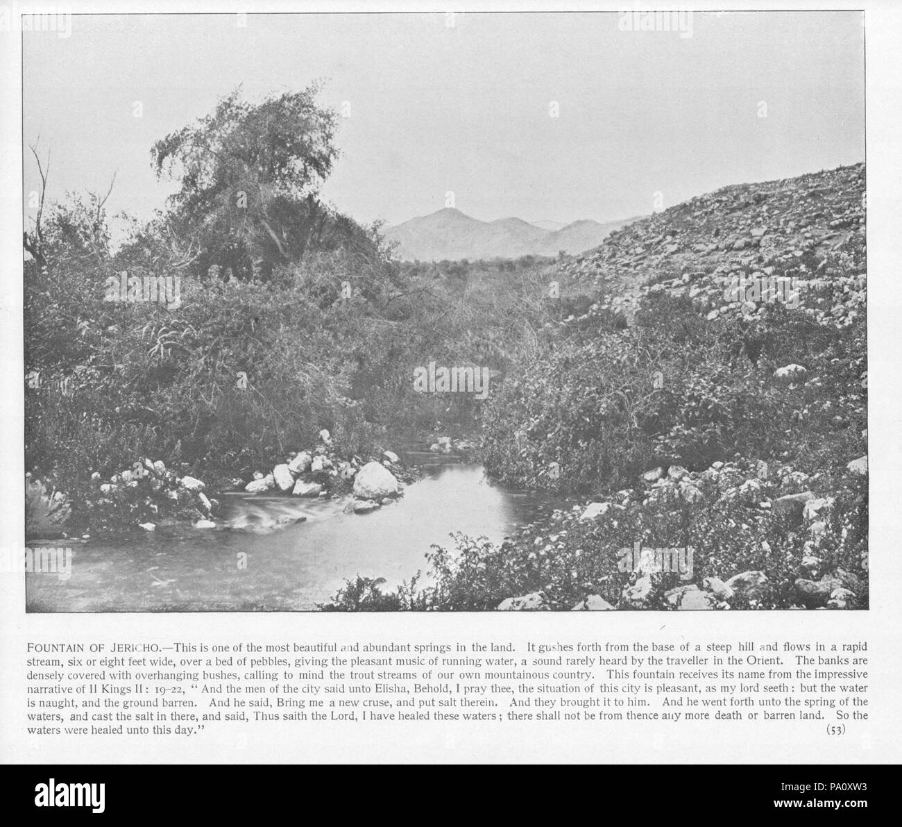 665 Brunnen von Jericho, 53. Heiligen Land fotografiert. Daniel B. Shepp. 1894 Stockfoto