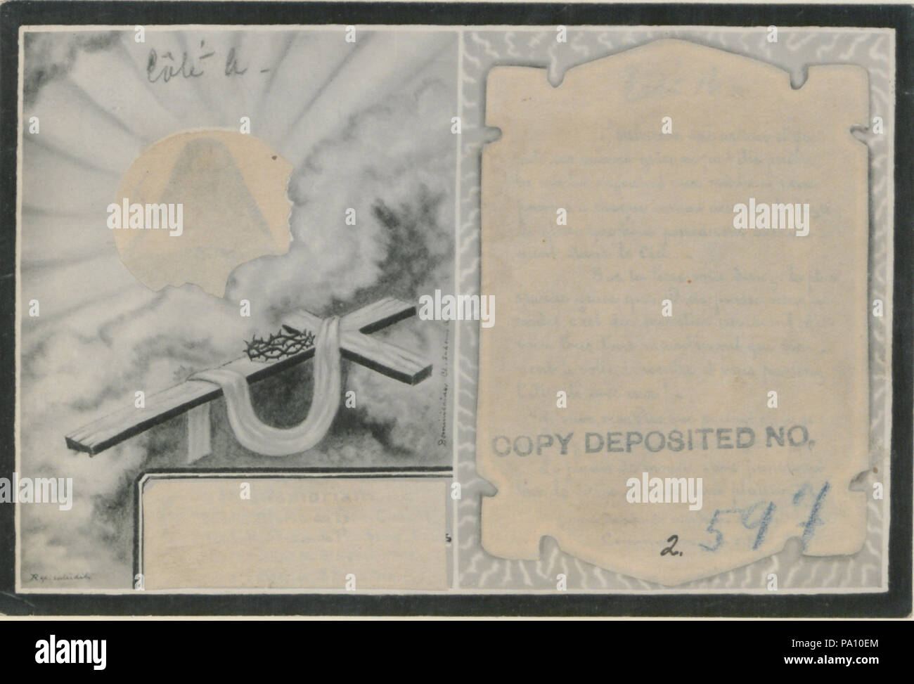 683 Begräbnis card Design (HS 85-10-59 W) Stockfoto