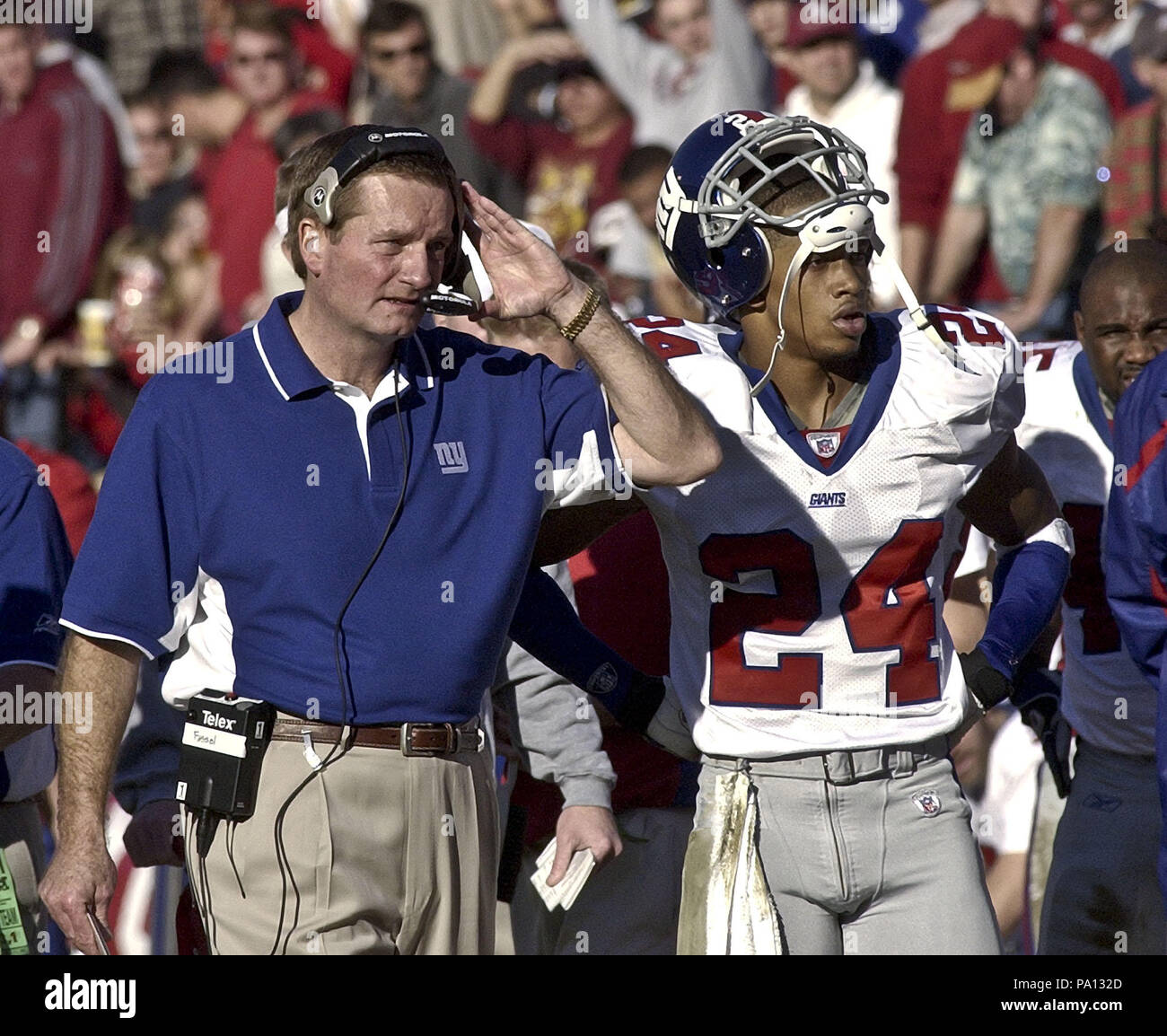 San Francisco Kalifornien Usa 5 Jan 2003 Riesen Head Coach Jim Fassel Am Sonntag 5 Januar 2003 In San Francisco Kalifornien Die 49ers Die Riesen Besiegte 39 38 In Wild Card Game Credit