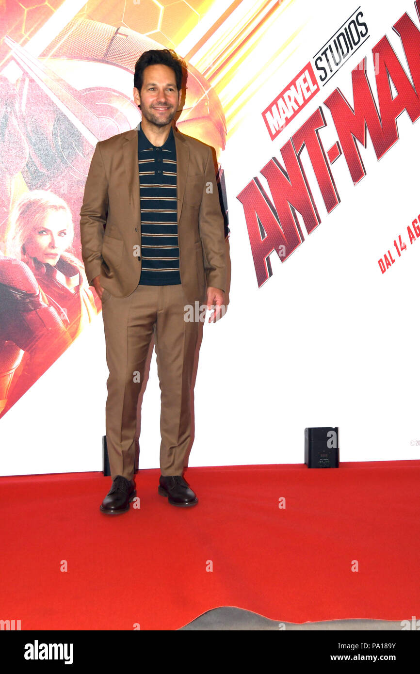 Rom, Italien, 19. Juli 2018 - Hotel de Russie - Photocall film Präsentation ANT-MAN UND DIE WESPE Paul Rudd in der Rolle von Scott Lang/Ant-Man Credit: Giuseppe Andidero/Alamy leben Nachrichten Stockfoto