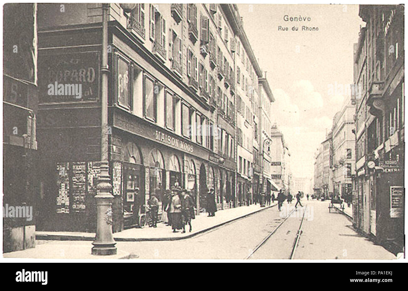 . Français: Vue de la Galerie Moos au 29 Rue du Rhône à Genève (Suisse) Vers 1906. zwischen ca. 1906 und ca. 1910 687 Galerie Moos Genf gr Stockfoto