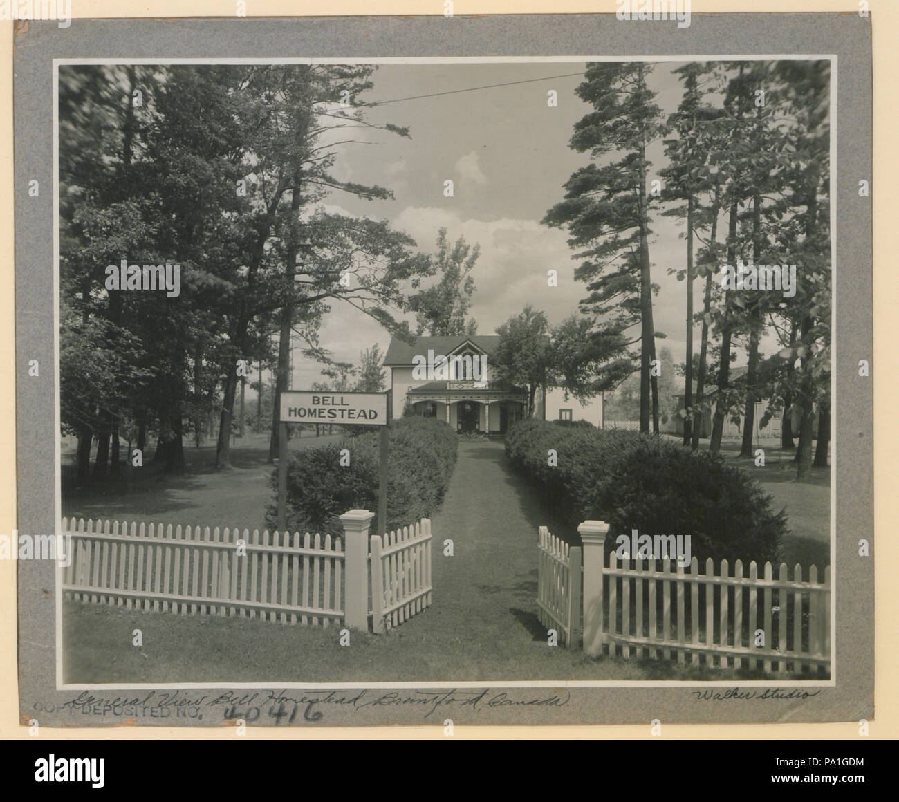 699 Allgemeine Ansicht, Bell Homestead, Brantford, Kanada (HS 85-10 -40416) Stockfoto