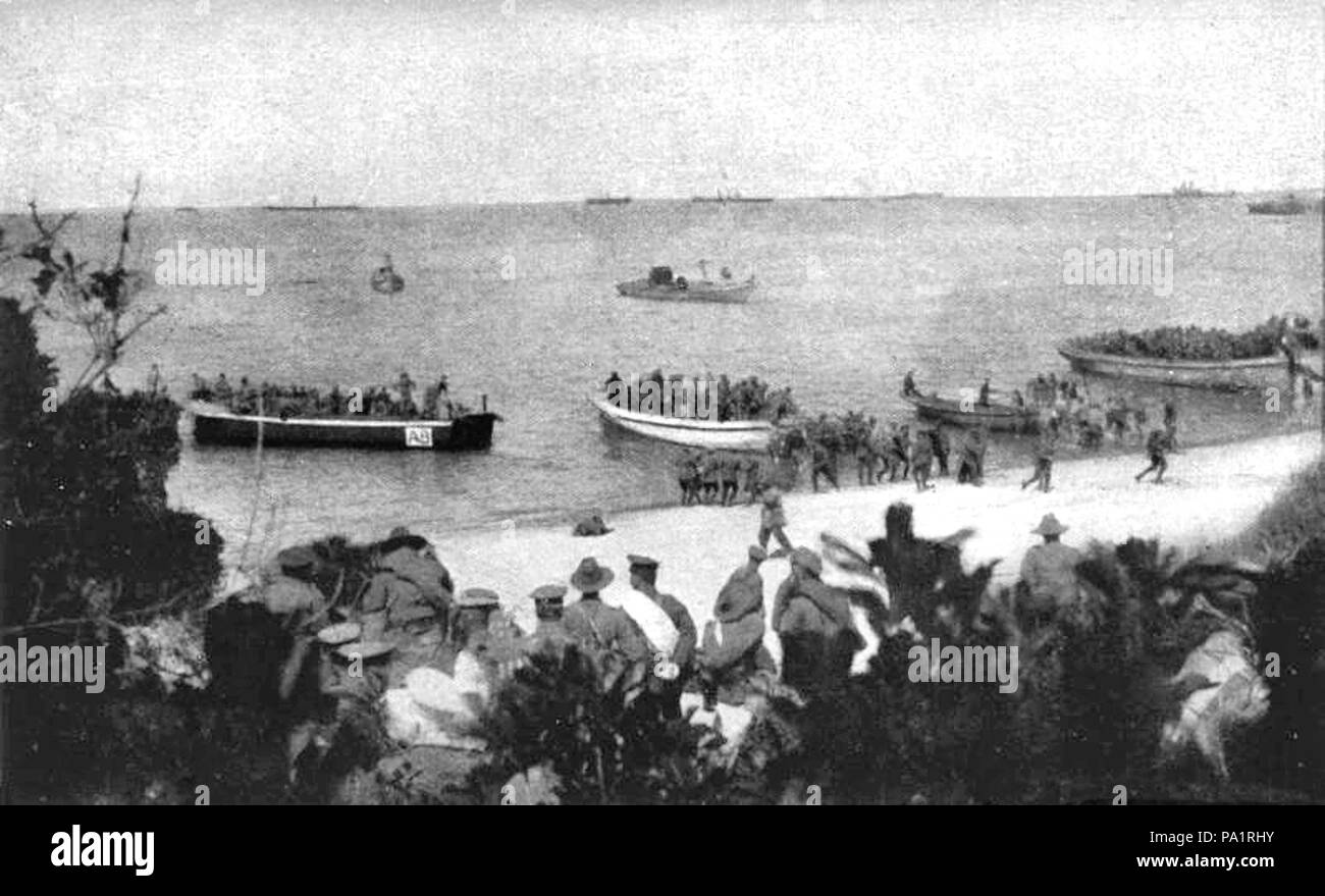 21 Anzac Strand 4 Mrd. Landung 8 am 25. April 1915 Stockfoto