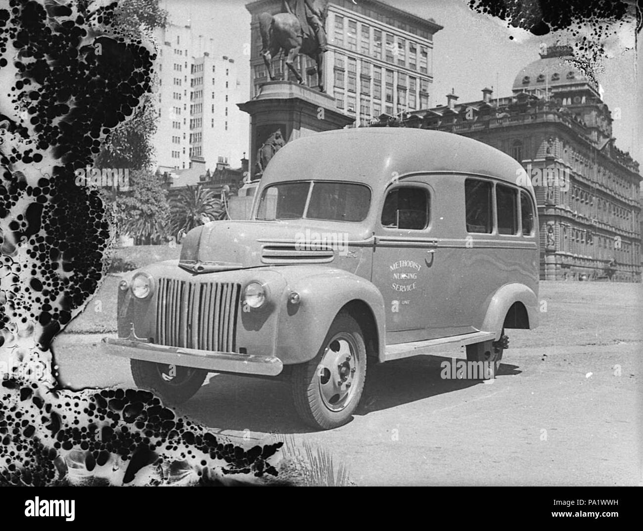 254 SLNSW 30165 Neue methodistische Pflegedienst Krankenwagen genommen für Herrn Bagnall Stockfoto