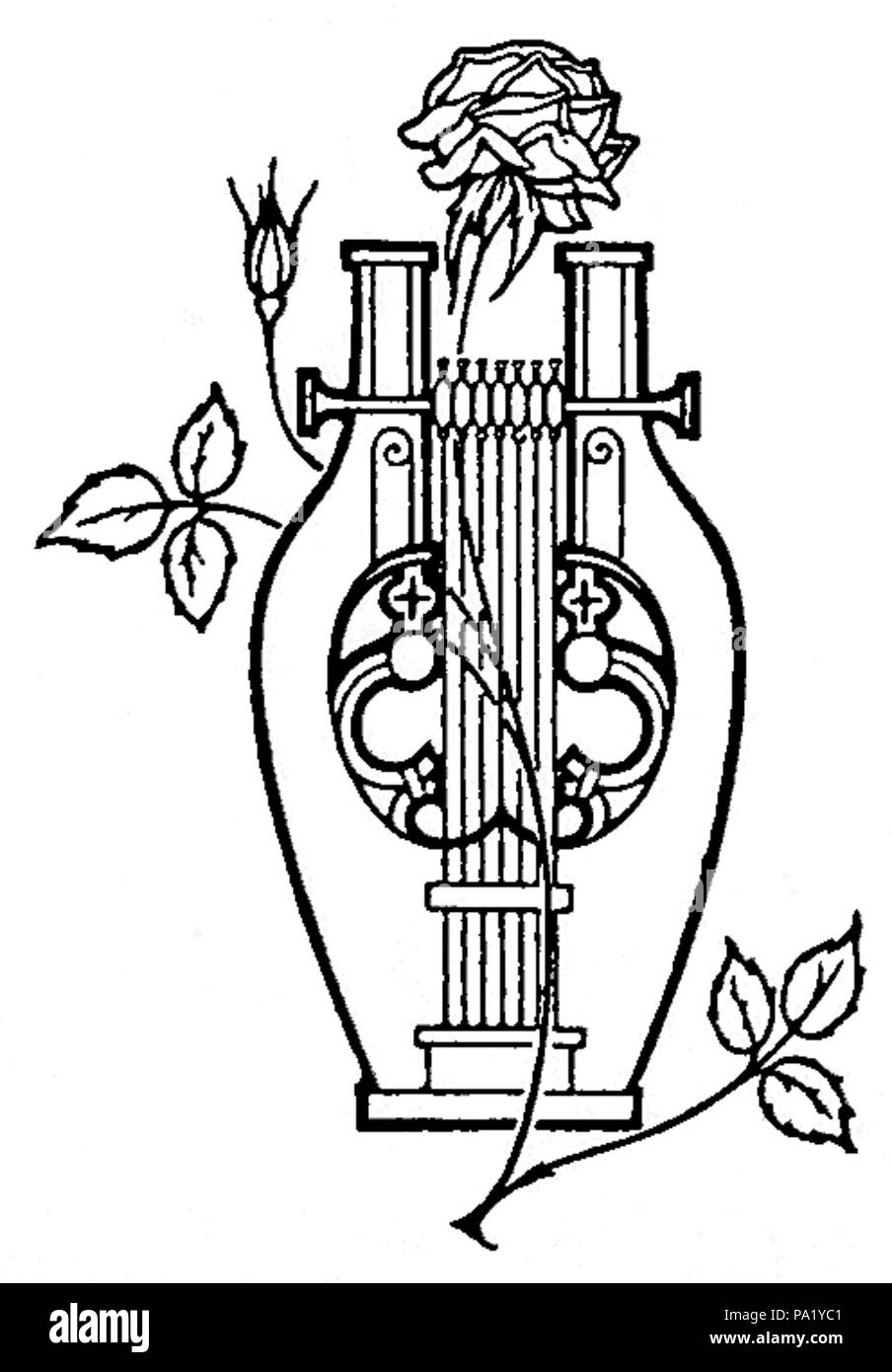 711 Gilbert James Weihnachtslieder Titel Seite Dekoration 002 bw Stockfoto