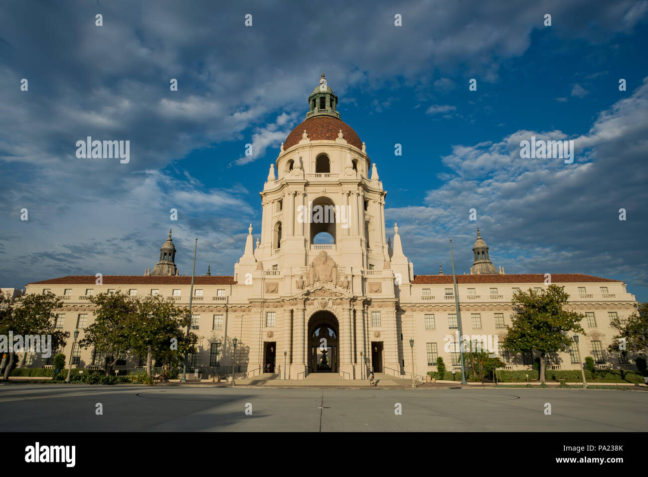 Pasadena, Jul 11: Die berühmten Pasadena City Hall am 11.Juli 2018 in Pasadena, Los Angeles County, Kalifornien Stockfoto
