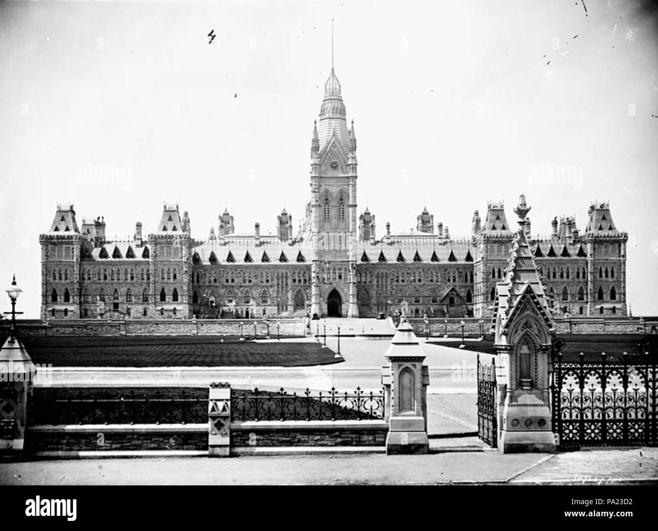 335 Édifice du Centre du Parlement du Canada entre 1877 et 1880 Stockfoto