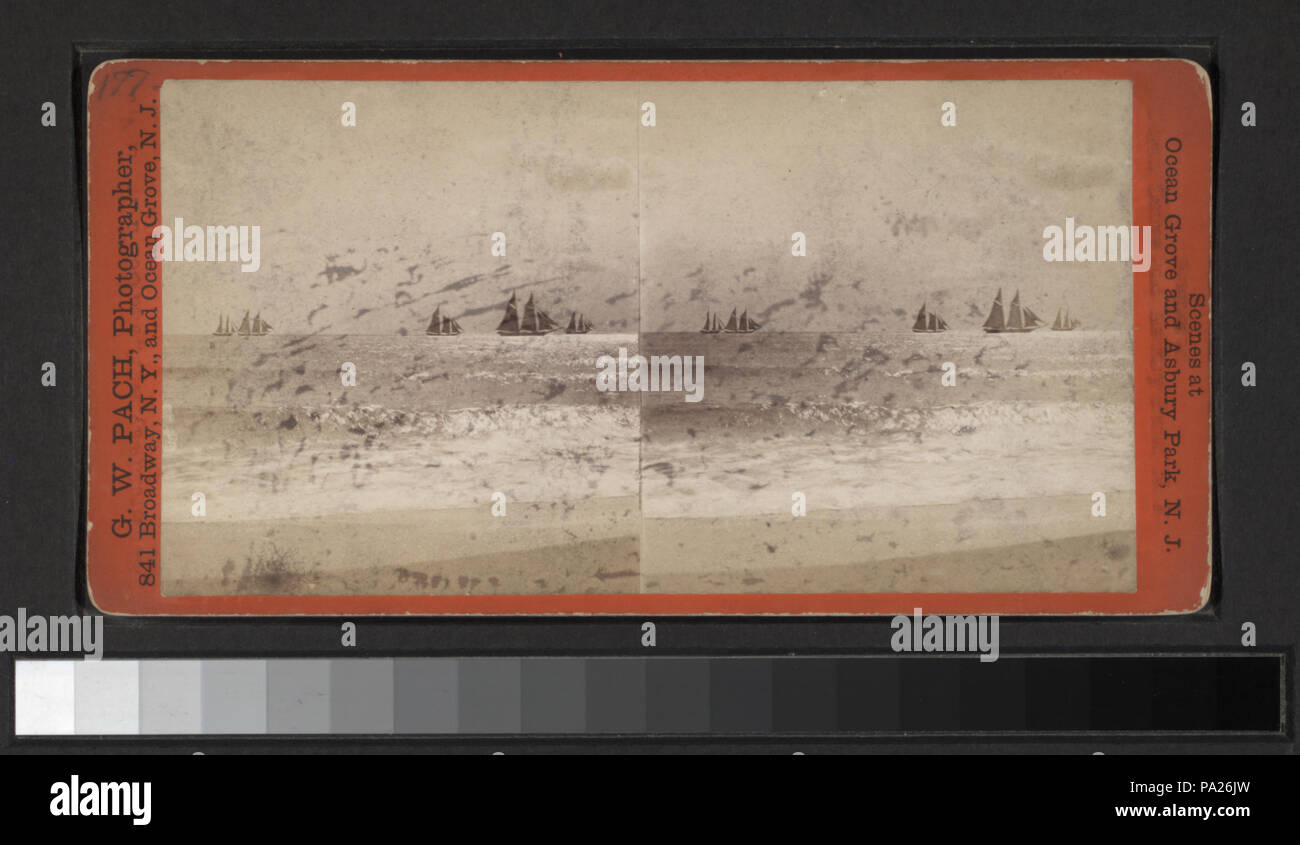 164 Atlantik. (Blick auf Segelboote.) (Nypl b 11707648-G90F 454 068 F) Stockfoto