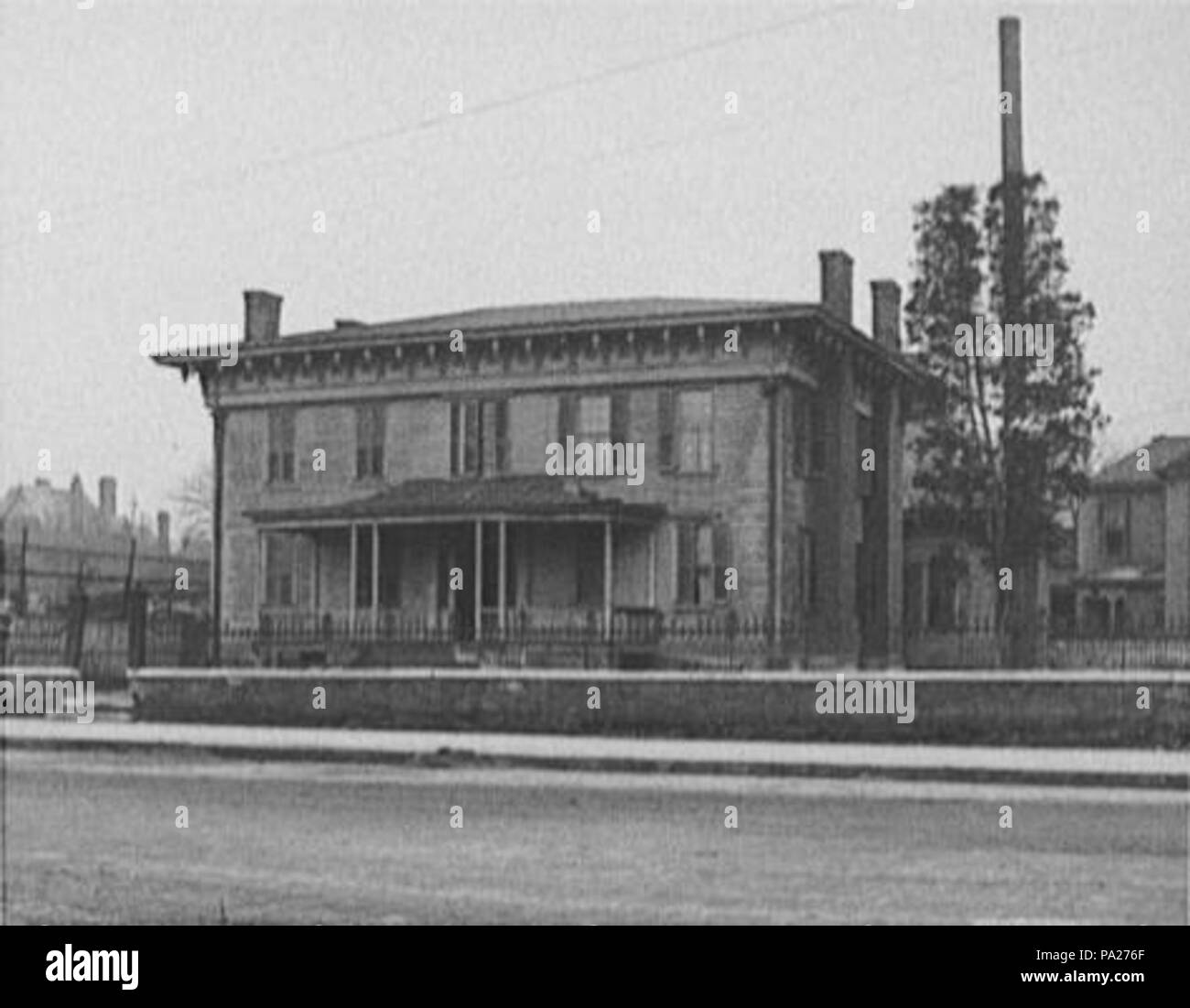 . Die ersten Weißen Haus der Konföderation, an seiner ursprünglichen Position im Bibb & Lee Straßen. ca. 1906 652 erste Weiße Haus der Konföderierten 1906 Stockfoto