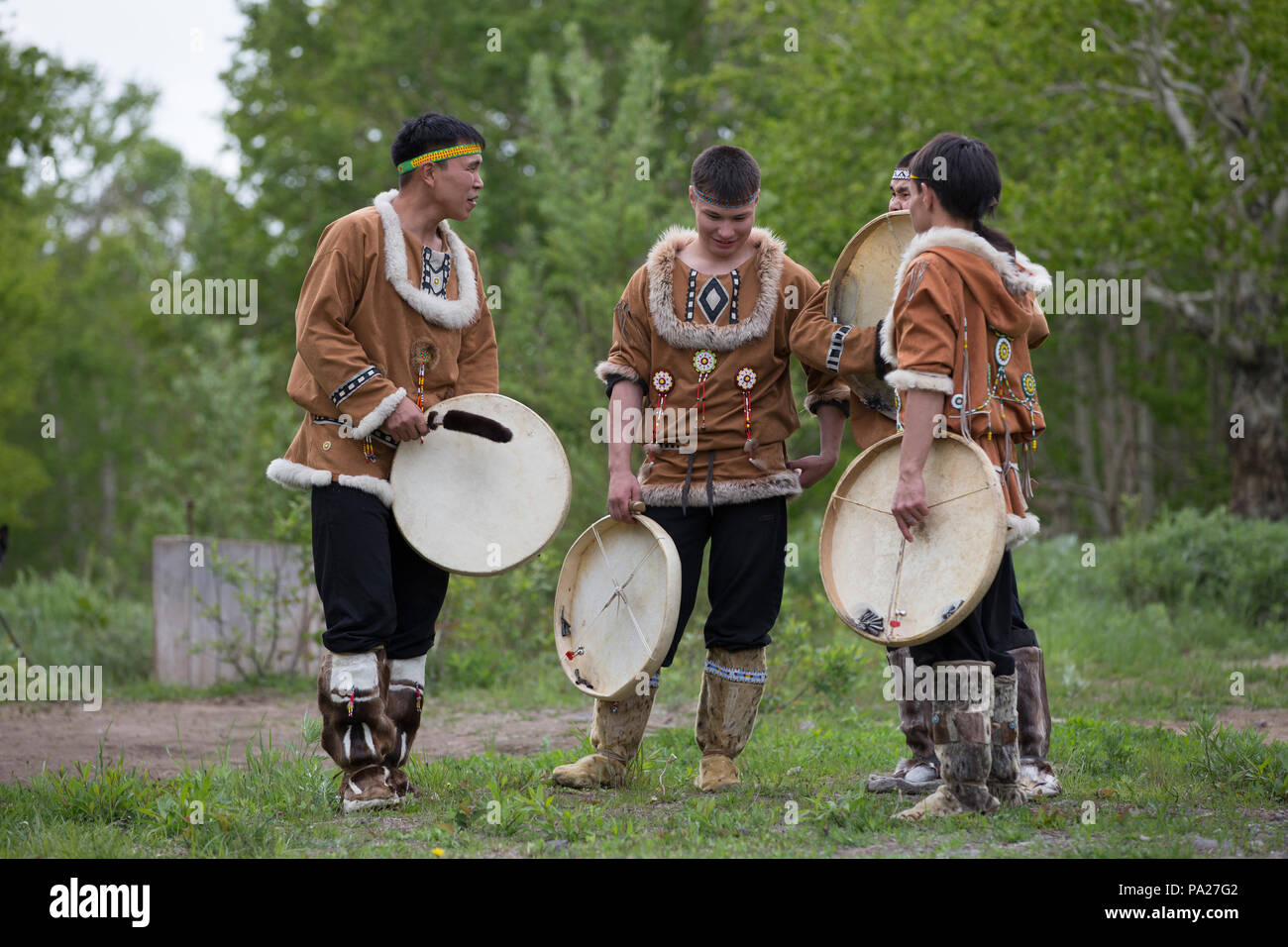 Die kulturelle Leistung bei Petropavlovsk-Kamchatskiy, Kamtschatka Stockfoto