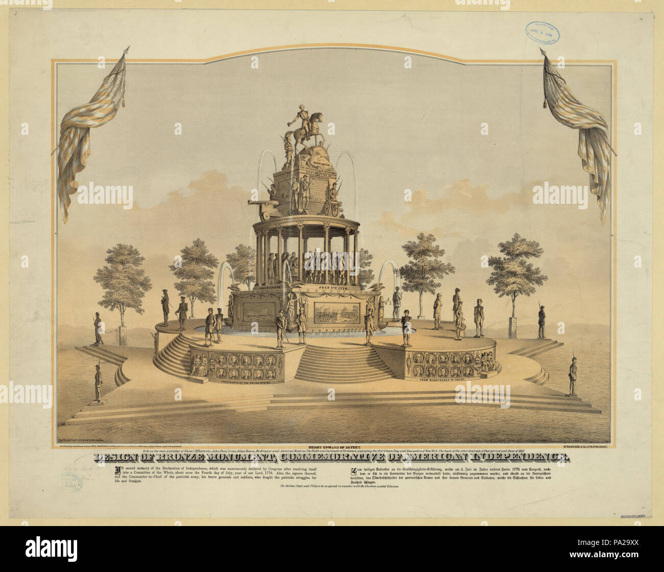 386 Gestaltung der bronzene Denkmal, gedenkmünzen der amerikanischen Unabhängigkeit LCCN 2003656974 Stockfoto