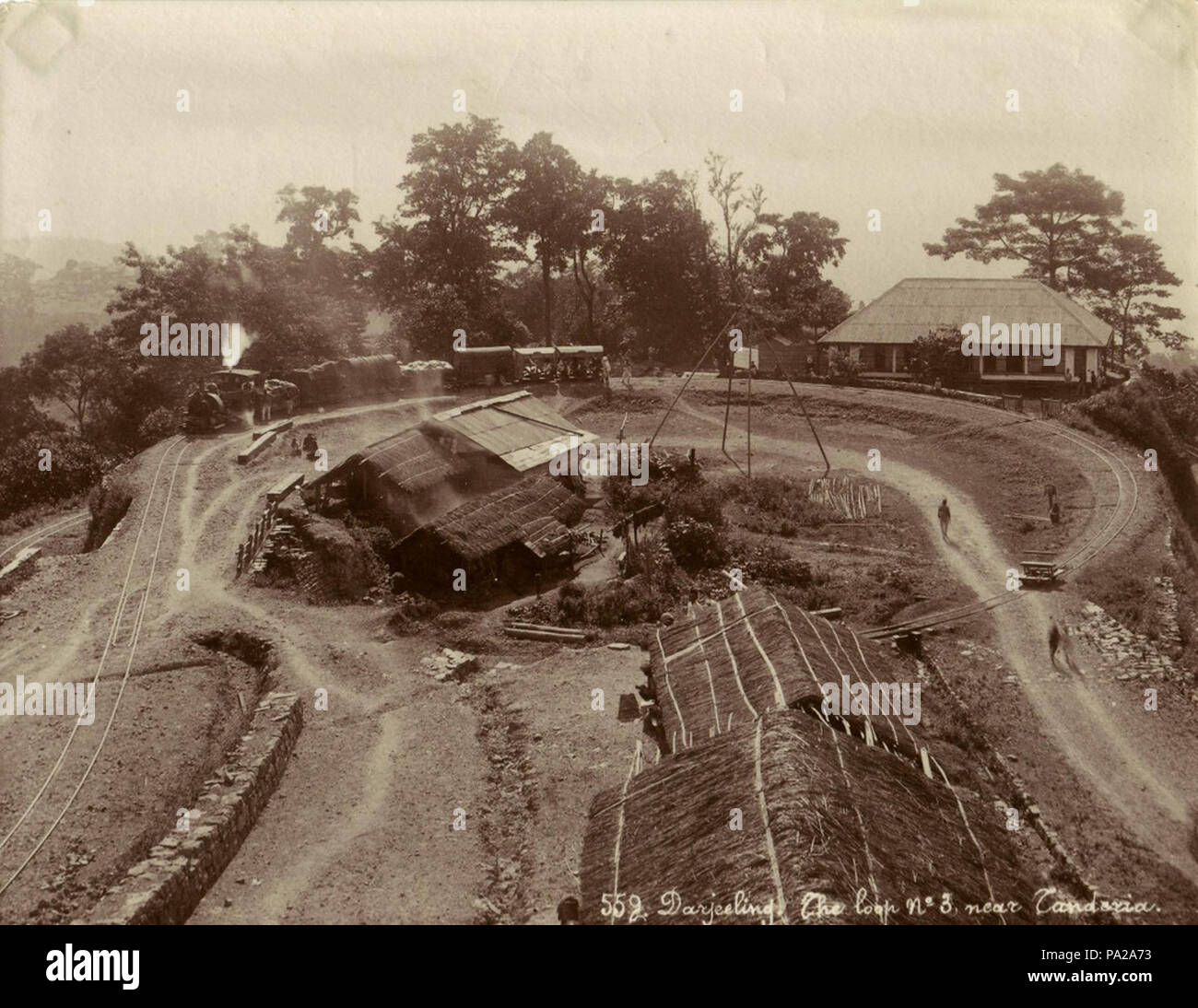 1'552. Darjeeling. Die Schleife Nr. 3, in der Nähe von Candaria', Eiklar drucken, c 1870 Stockfoto