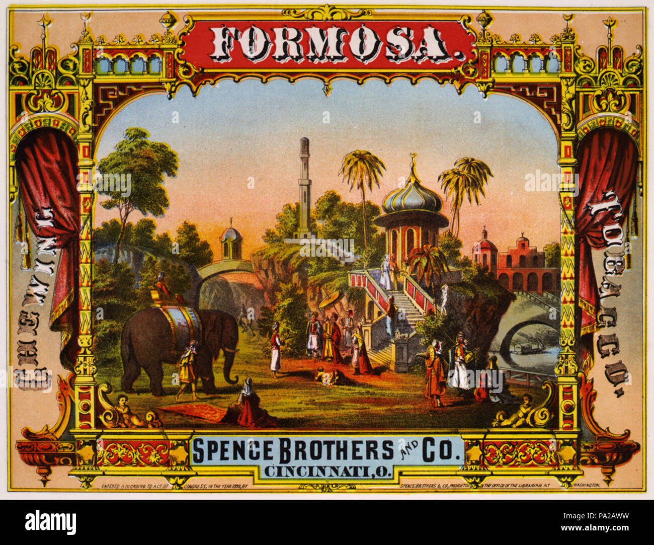 662 Formosa, Kau Label, 1872 Stockfoto