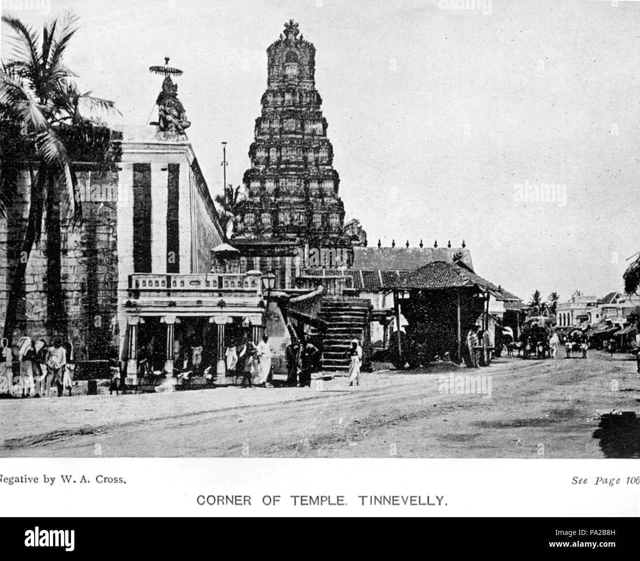 45 33 Tinnevelly Ecke des Tempels Stockfoto