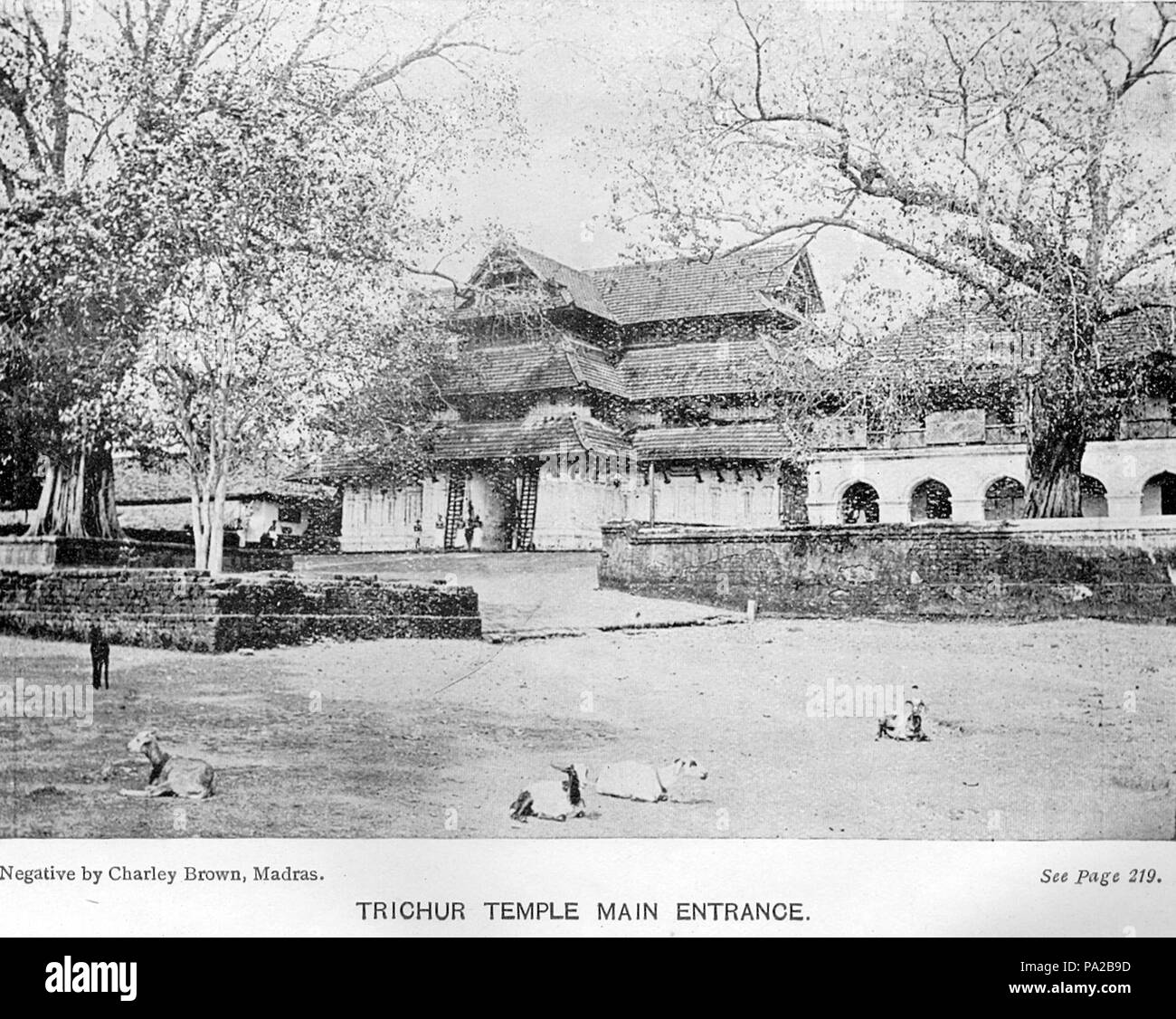 71 55 Trichur Tempel Haupteingang Stockfoto