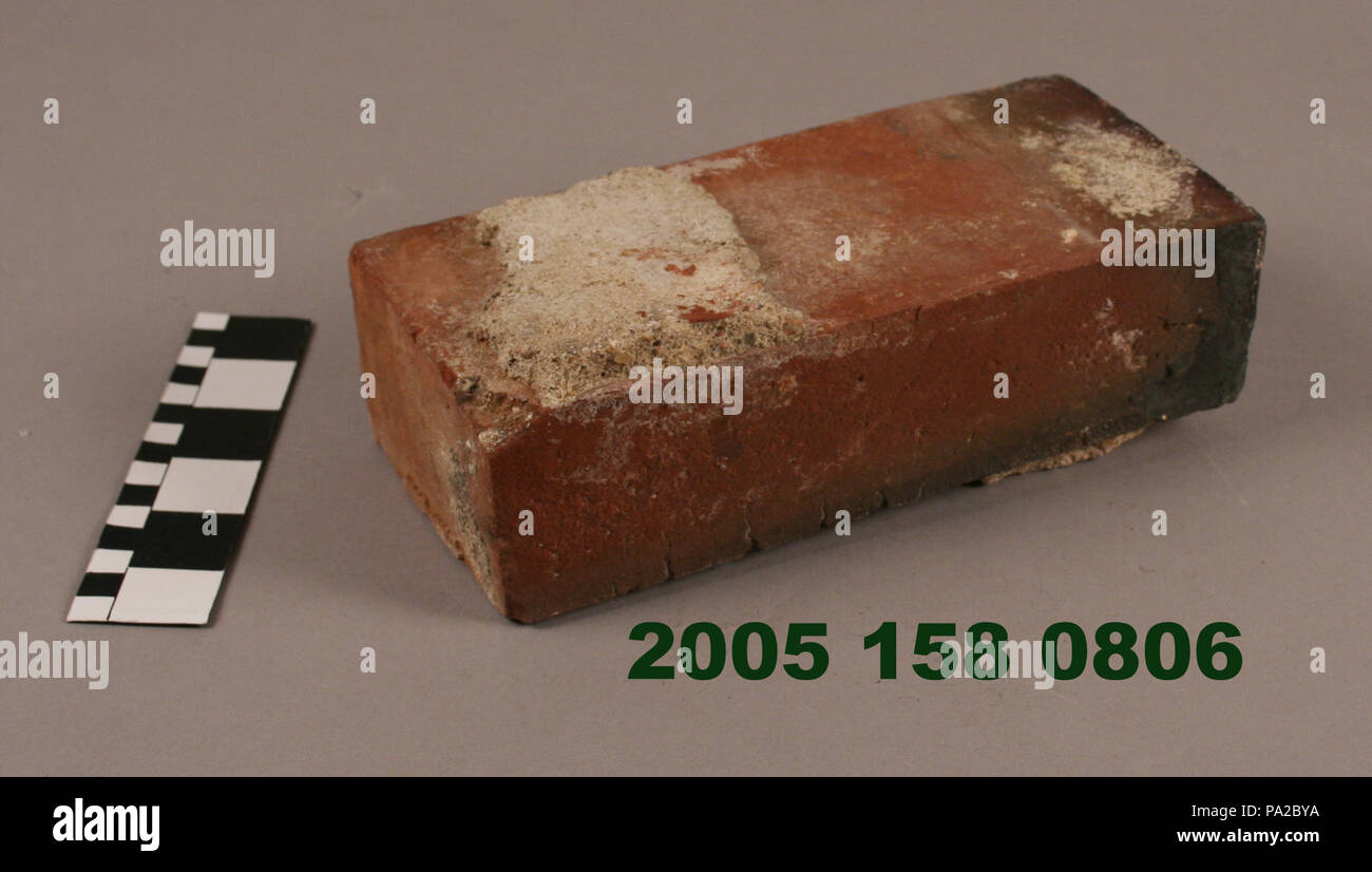 . Englisch: Ziegel aus der Eads Bridge Tunnel. Titel: Brick von Eads Bridge Tunnel. Um 1870 245 Ziegel von Eads Bridge Tunnel Stockfoto