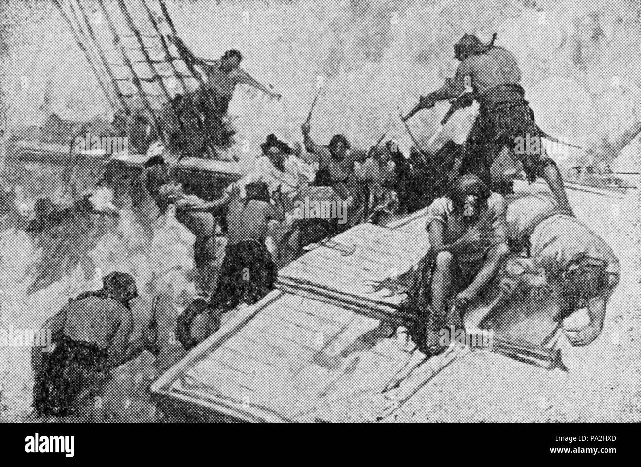 209 Blackbeard, Buccaneer innere Abdeckung (BW) Stockfoto