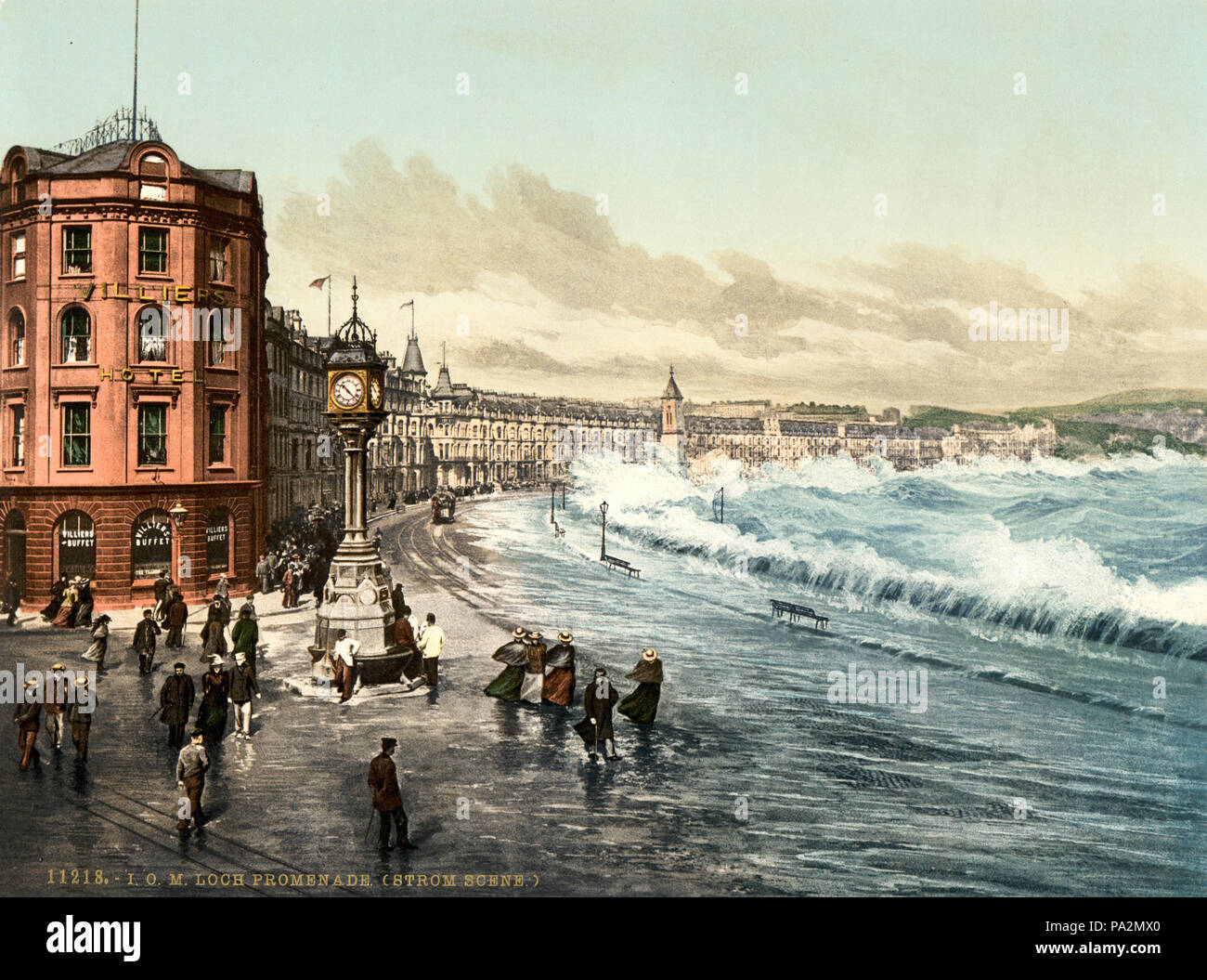 . Loch Promenade, Douglas, Isle of Man. 1 fotomechanischen drucken: photochrom, Farbe. Zwischen 1890 und 1900 586 Douglas, Loch Promenade, die Insel Man, 1890s Stockfoto