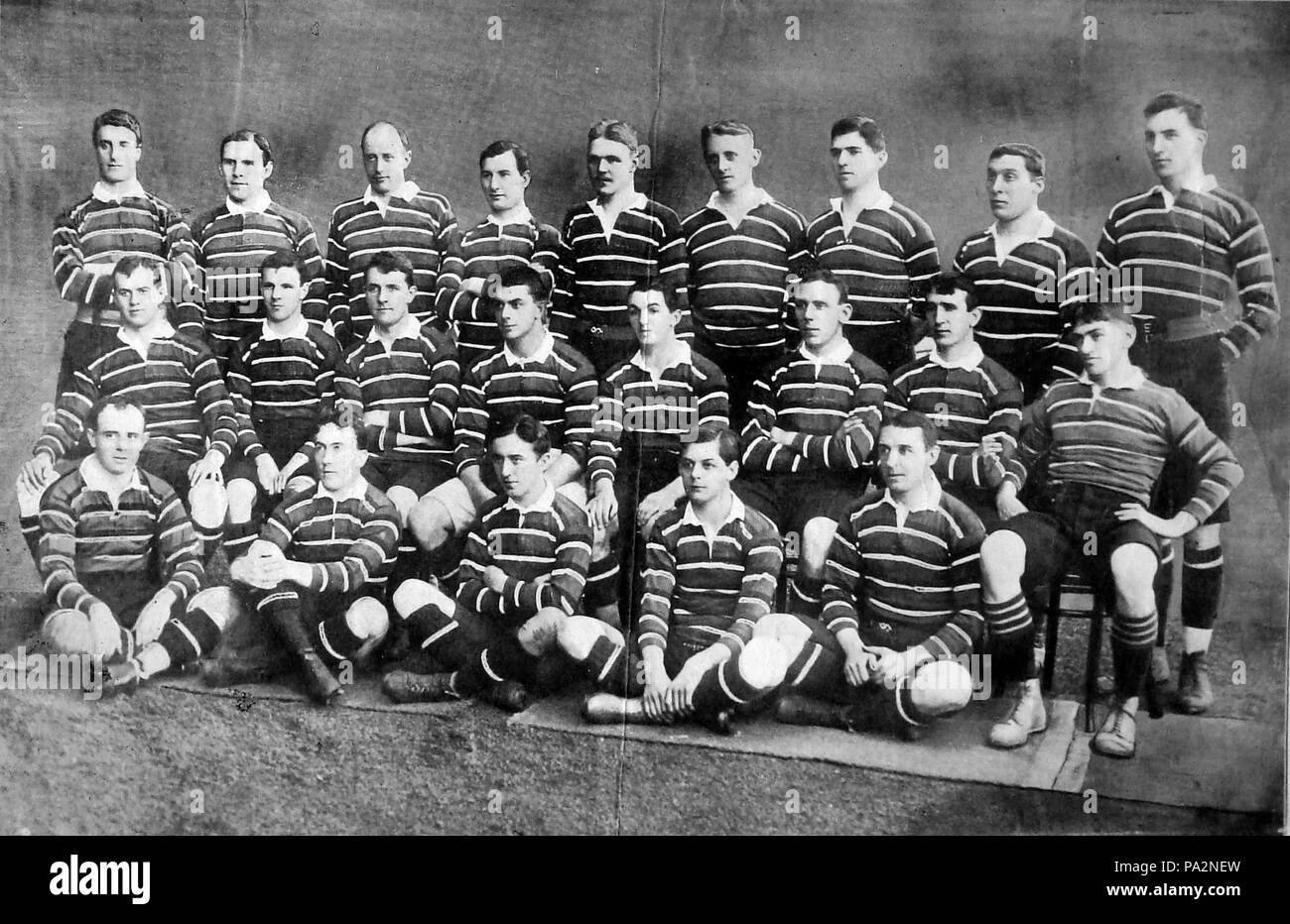 249 britischen Rugby Team 1899 Stockfoto