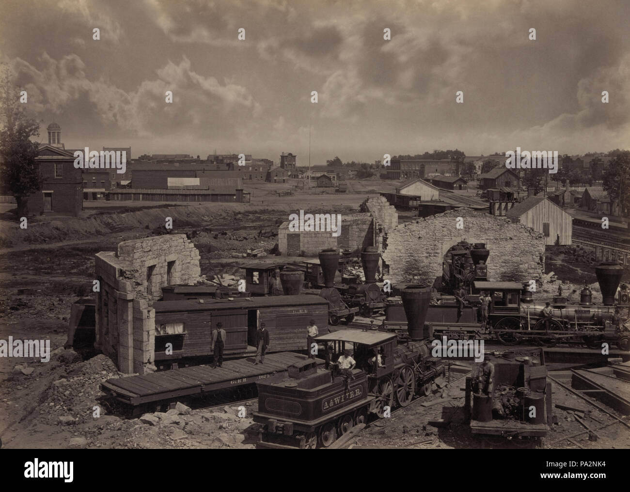 164 Atlanta roundhouse Ruine 2 Stockfoto