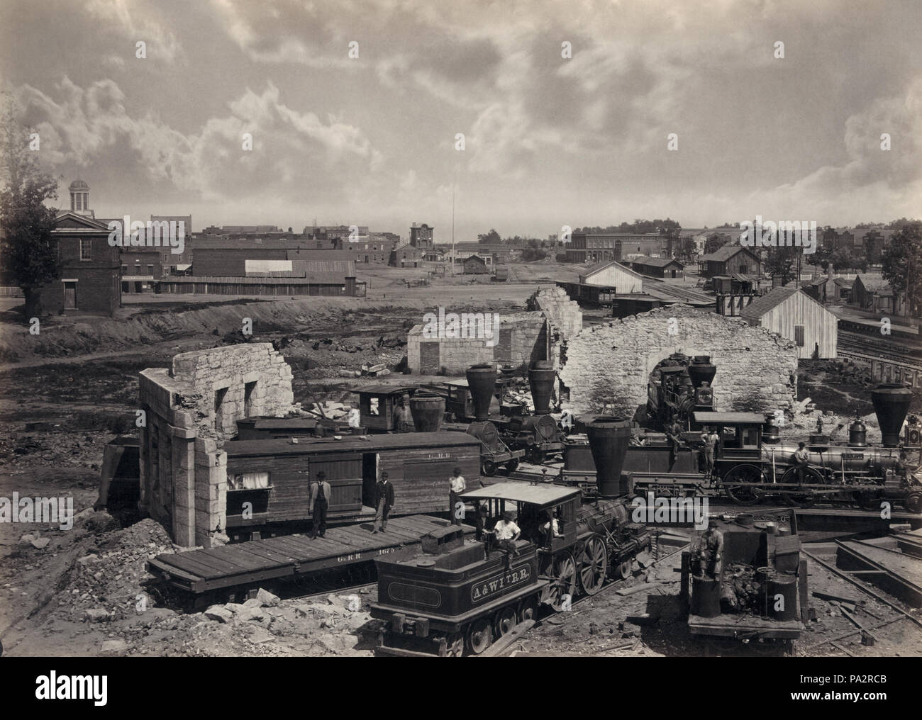 164 Atlanta roundhouse 3 Ruine Stockfoto