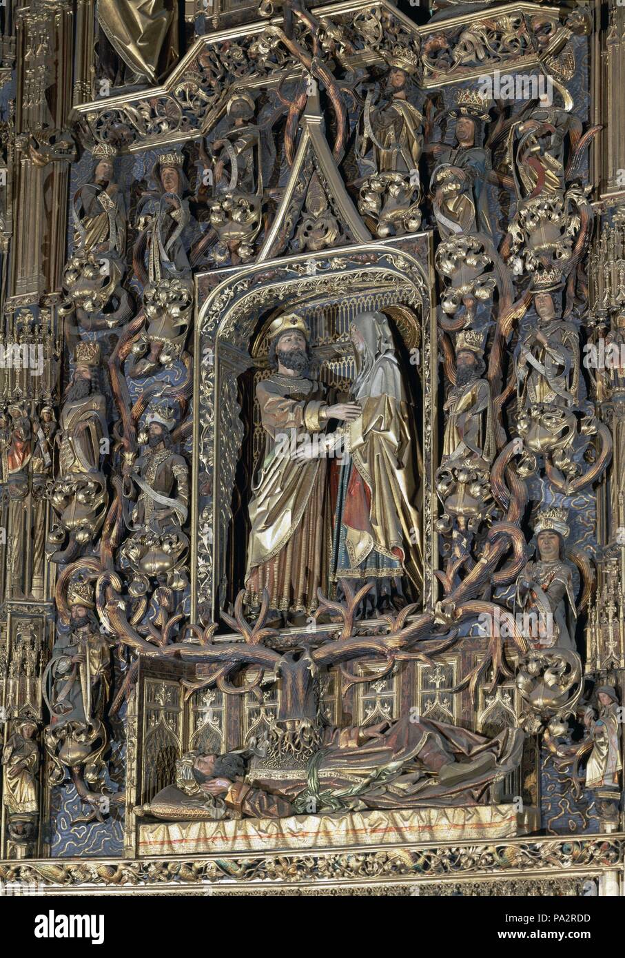 RETABLO DE LA CAPILLA DE LA CONCEPCION - las mejores Zentrale - SIGLO XV - GOTICO TARDIO. Autor: Gil de Siloé (C. 1440-1501). Lage: CATEDRAL - INTERIEUR, Burgos, Spanien. Stockfoto