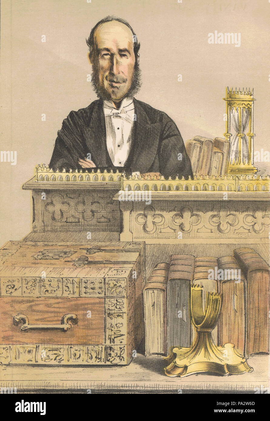 . Englisch: Mein Scan (R. de Salis, Felsen (Talk)) des 1. Herr Monk Bretton, Detail der lithographische Vervielfältigung, nachdem James Tissot, in Vanity Fair veröffentlicht am 16. Dezember 1871. Vanity Fair, 16 Dezember 1871 40 1 Baron Monk Bretton, Einzelheiten in bezug auf die Lithographie Reproduktion, nach James Tissot, Vanity Fair, London, veröffentlicht am 16. Dezember 1871 Stockfoto