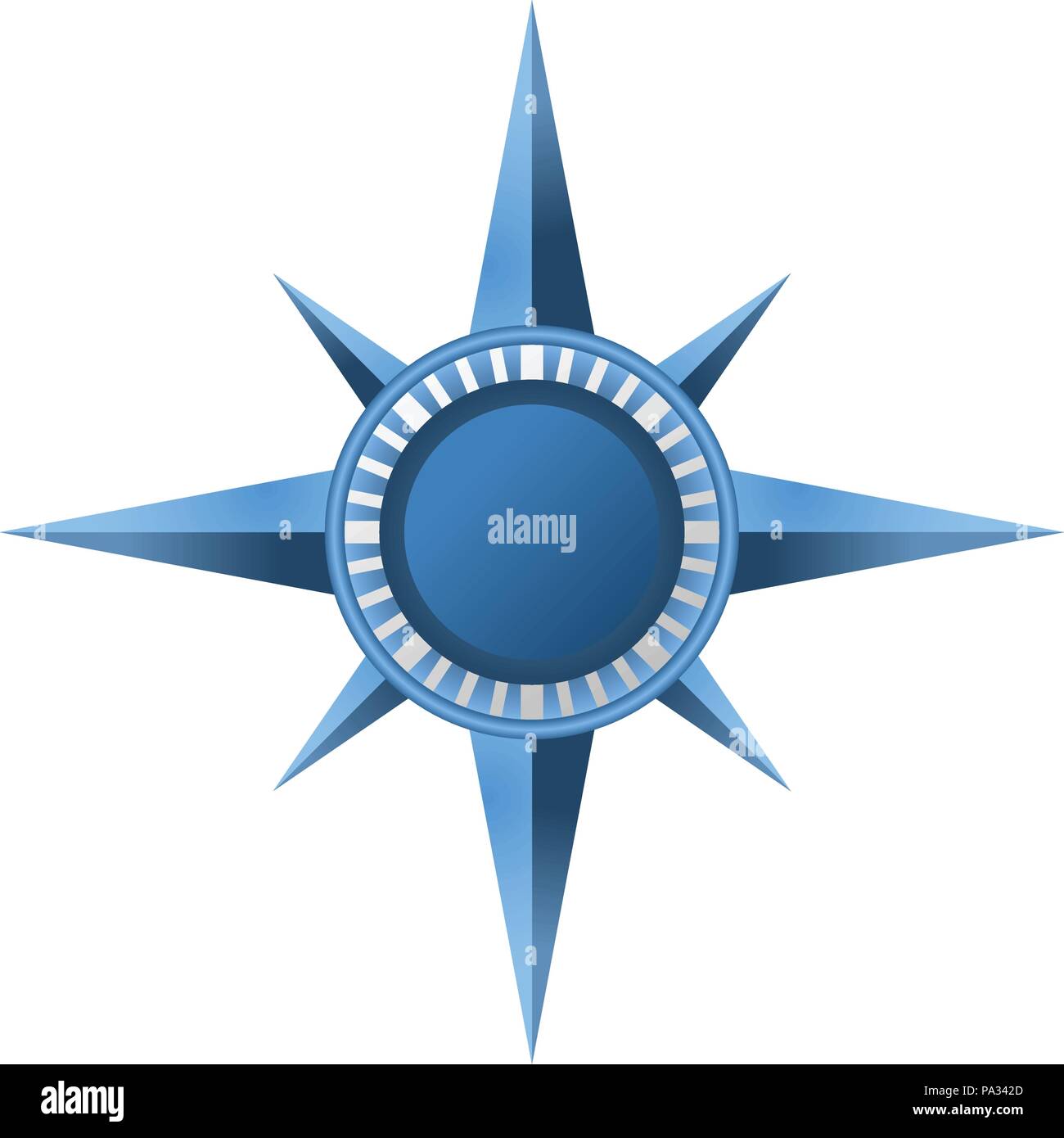 Compass Rose Symbol - Windrose Zeichen Stock Vektor