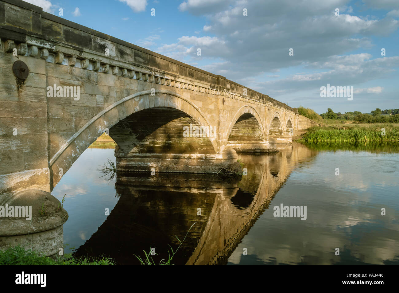 Das 19. Jahrhundert Toll Bridge an der Willington, Derbyshire. Stockfoto