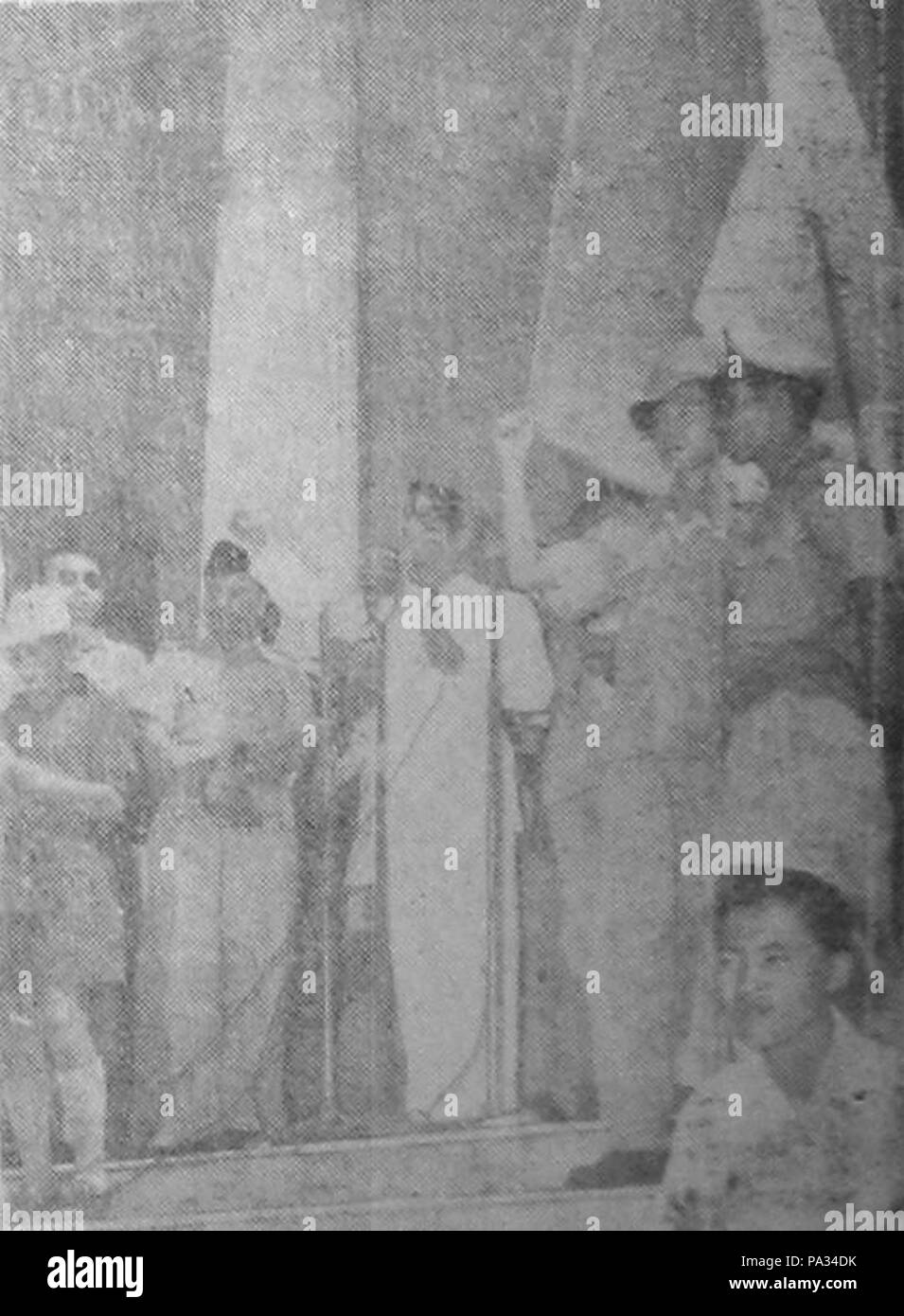 305 Sukarno Suara Rakyat 20 Okt 1952 p1 Stockfoto