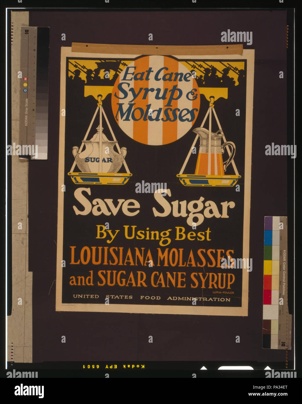 600 Essen Zuckerrohrsirup &Amp; Melasse, Zucker sparen, indem Sie am besten Louisiana Melasse und Zuckerrohr Sirup LCCN 00653193 Stockfoto