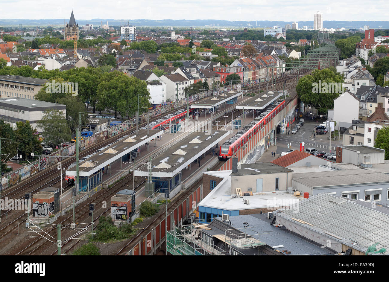 Bahnhof Ehrenfeld in Köln Stockfoto