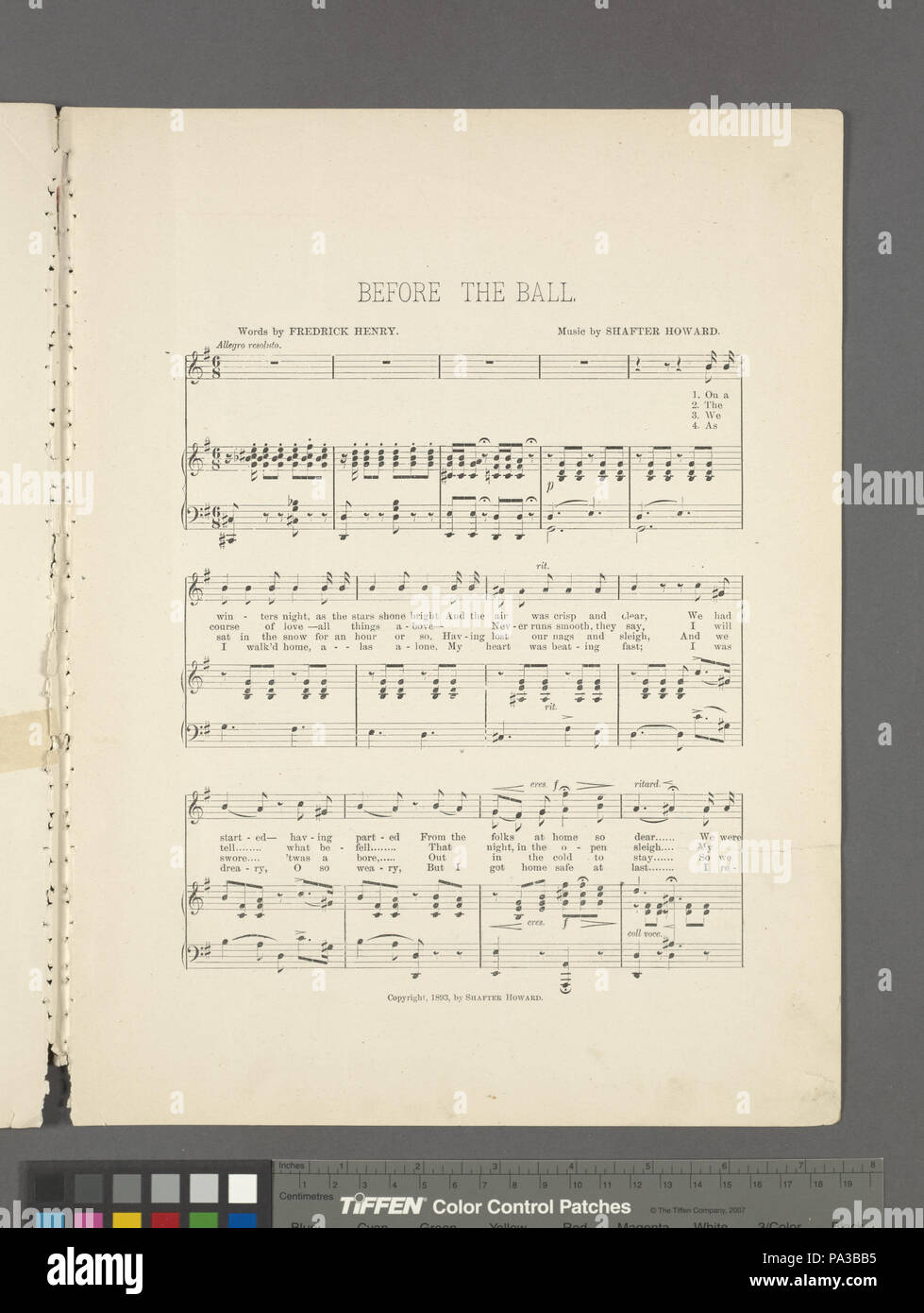 192 Bevor der Ball (NYPL Hades -449121-1690495) Stockfoto