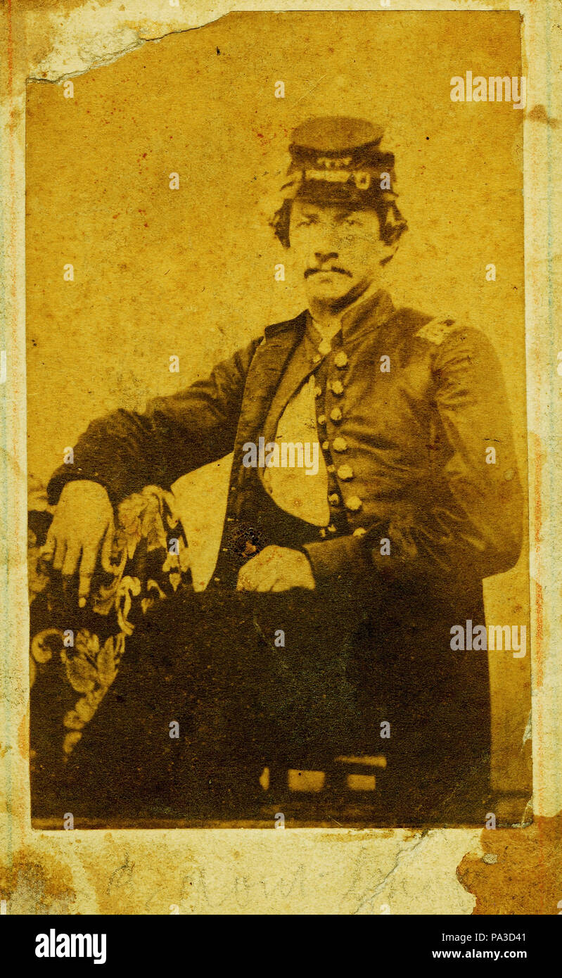 131 Angus F. Bartlett, Kapitän, Firma H, 3 Missouri State Miliz Kavallerie Stockfoto