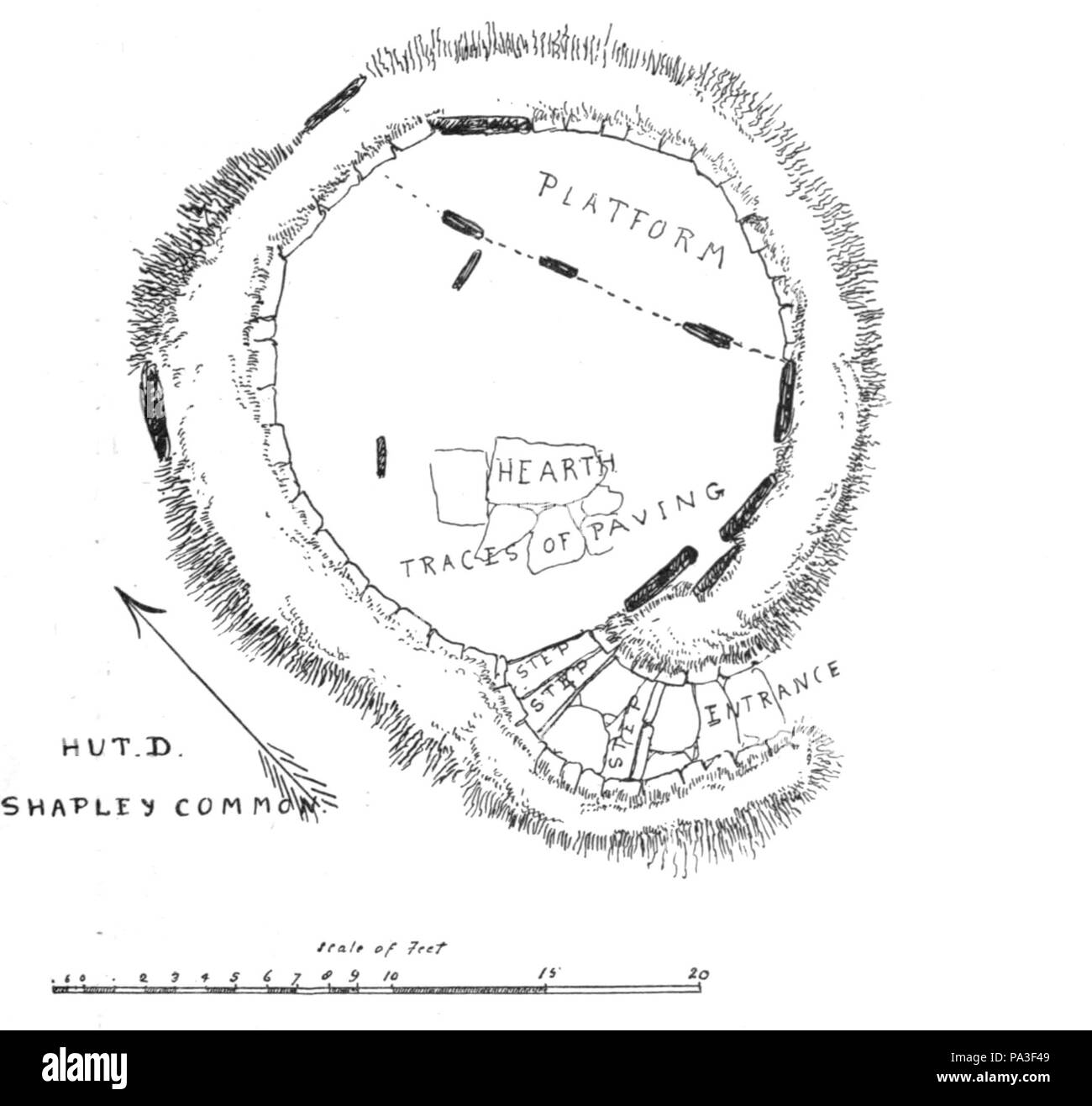 313 Kreis Hütte - ein Buch von Dartmoor Stockfoto