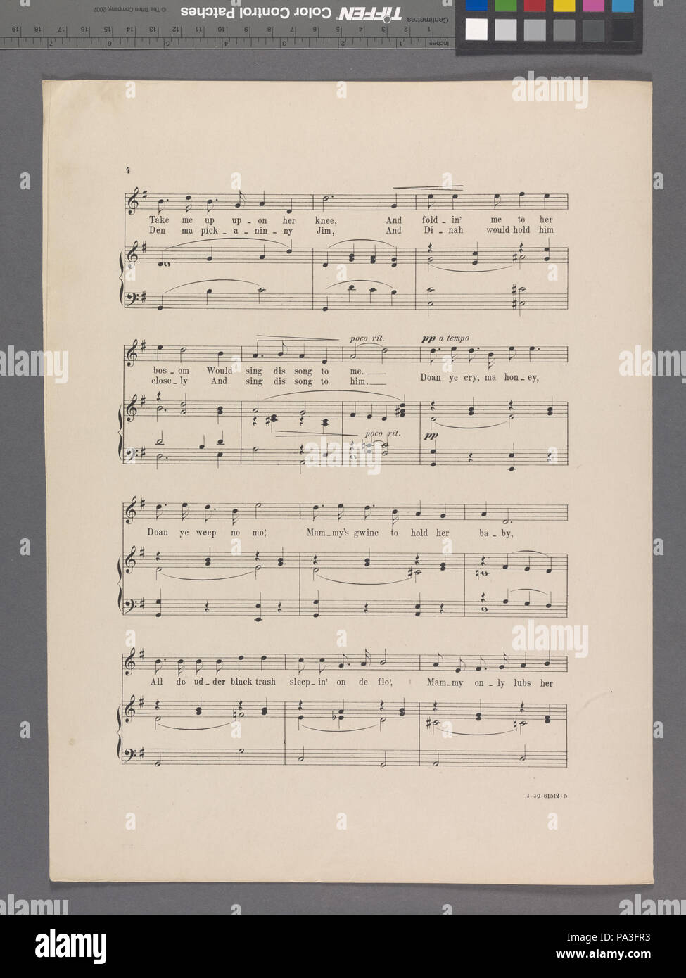 582 Doan ihr Schreien, ma Honig (NYPL Hades -608841-1957763) Stockfoto