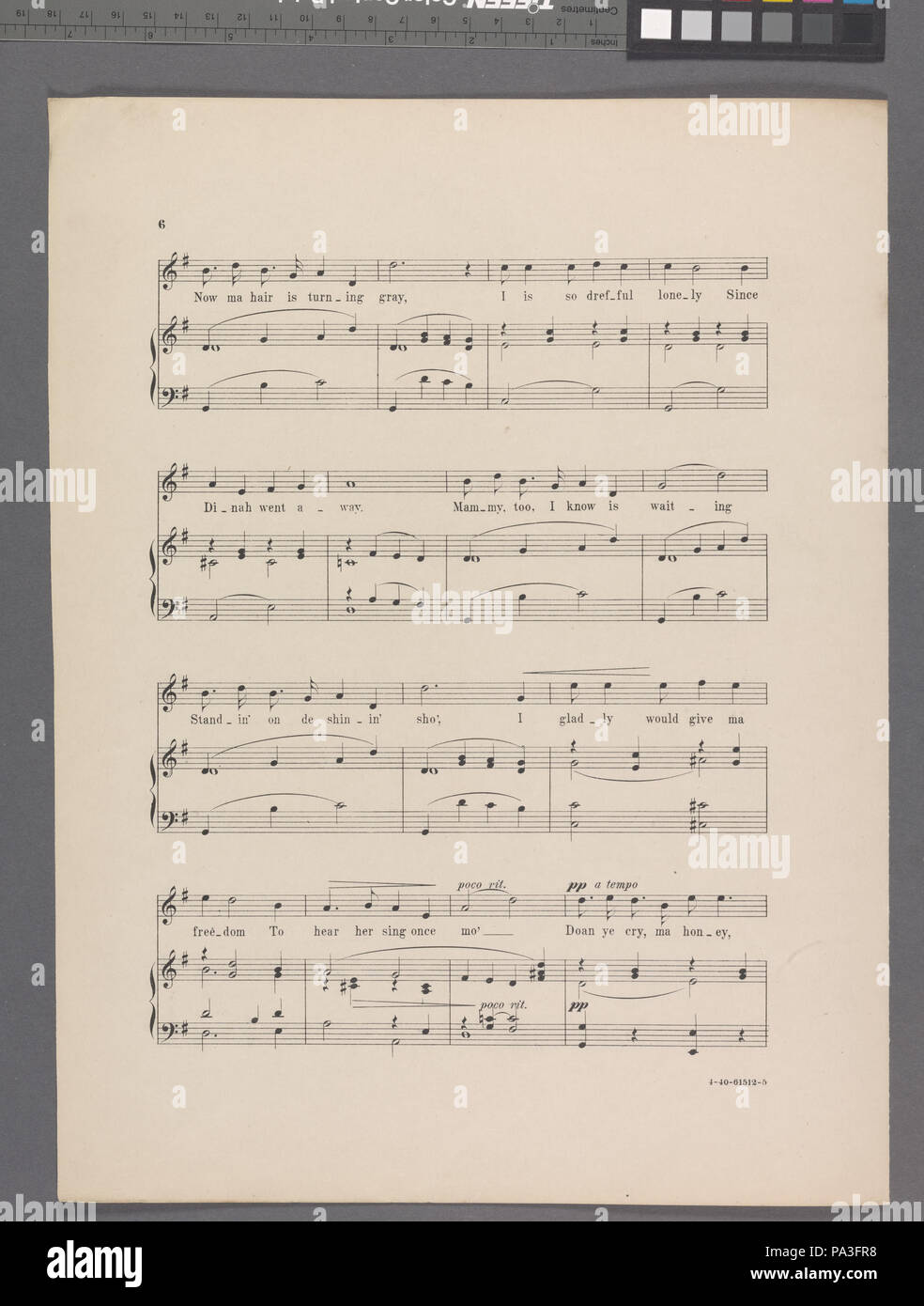 582 Doan ihr Schreien, ma Honig (NYPL Hades -608841-1957765) Stockfoto