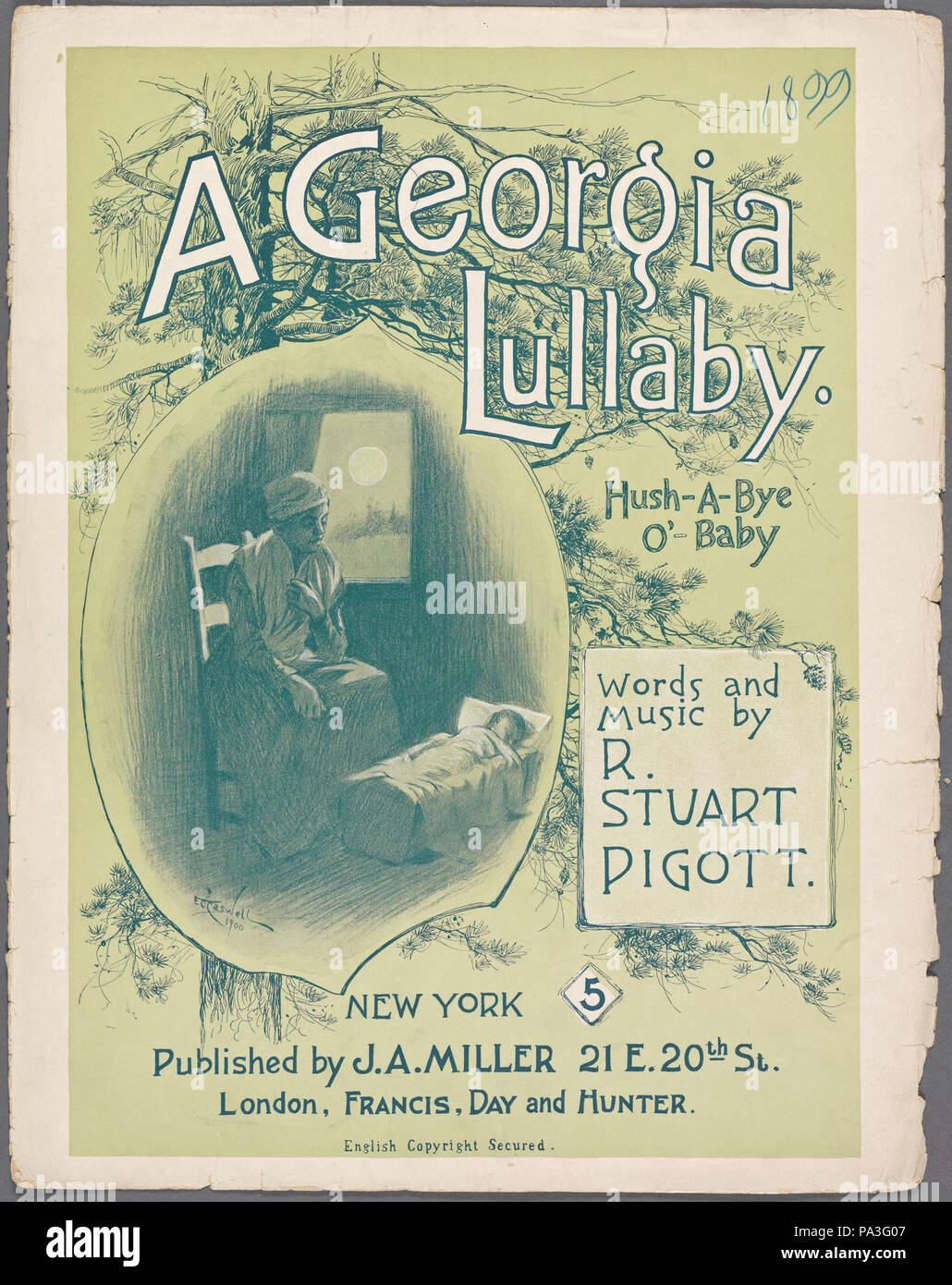 80 EINE Georgia Lullaby (Hush-a-bye o'-Baby) (NYPL Hades -608784-1256175) Stockfoto