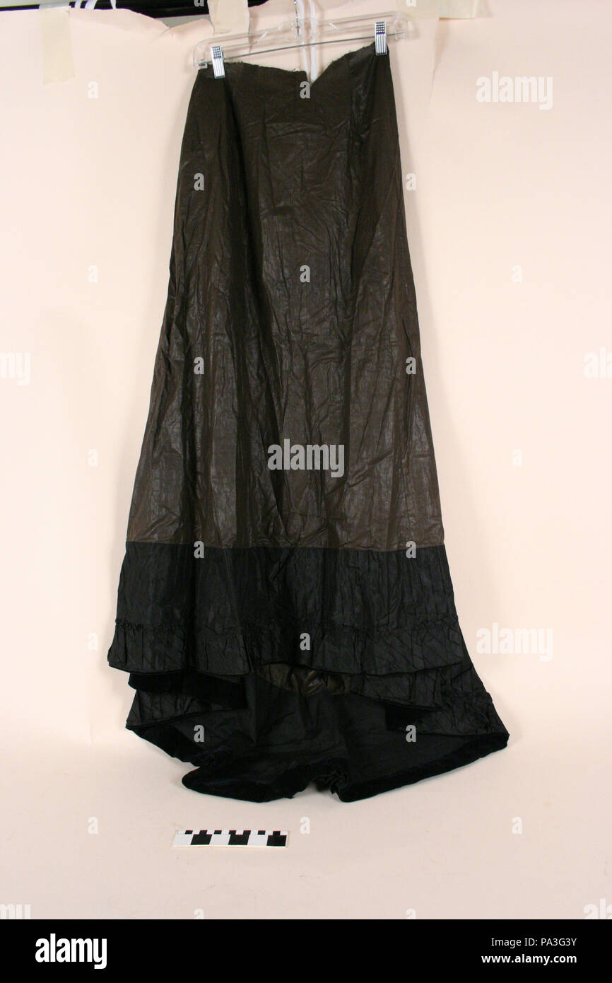 352 Baumwolle und Seide schwarz Petticoat Stockfoto