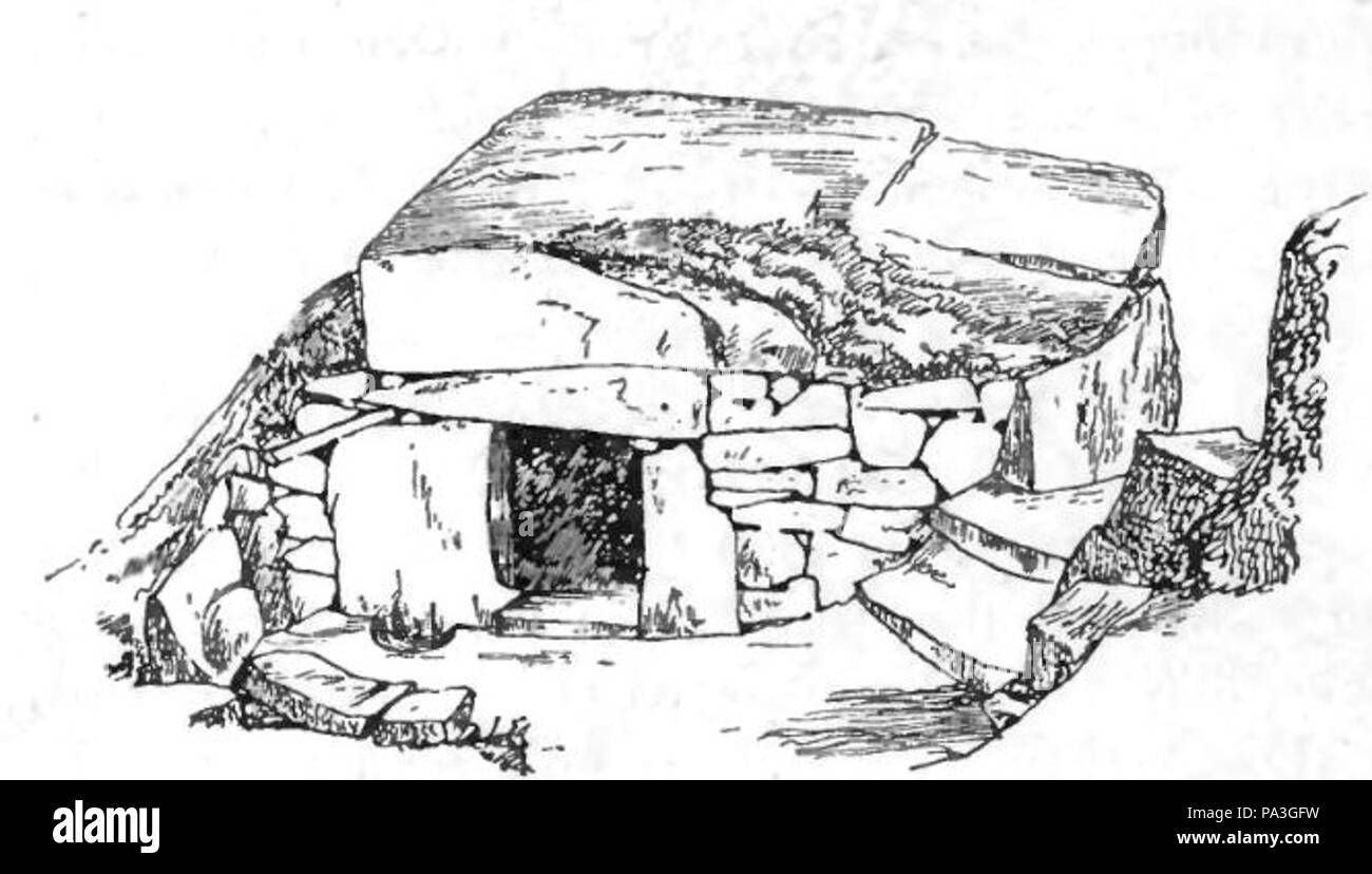 355 überdachten Kammer und Cooking-Hole Stockfoto