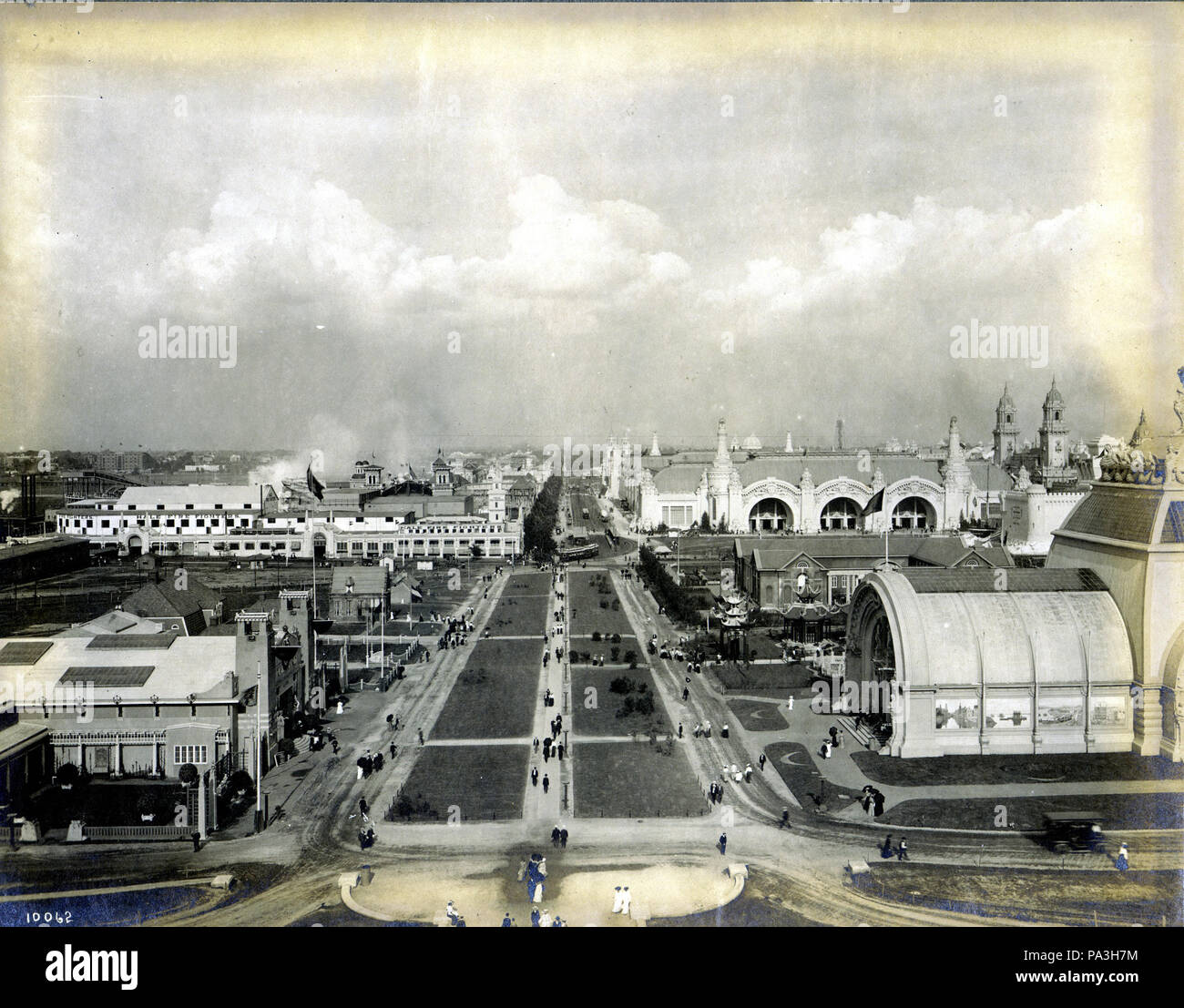 207 Birds Blick aus dem Verwaltungsgebäude am's World 1904 Messe Blick nach Westen. (Belgien, Großbritannien, Österreich und Holland rechts und links; Transport im Abstand) Stockfoto