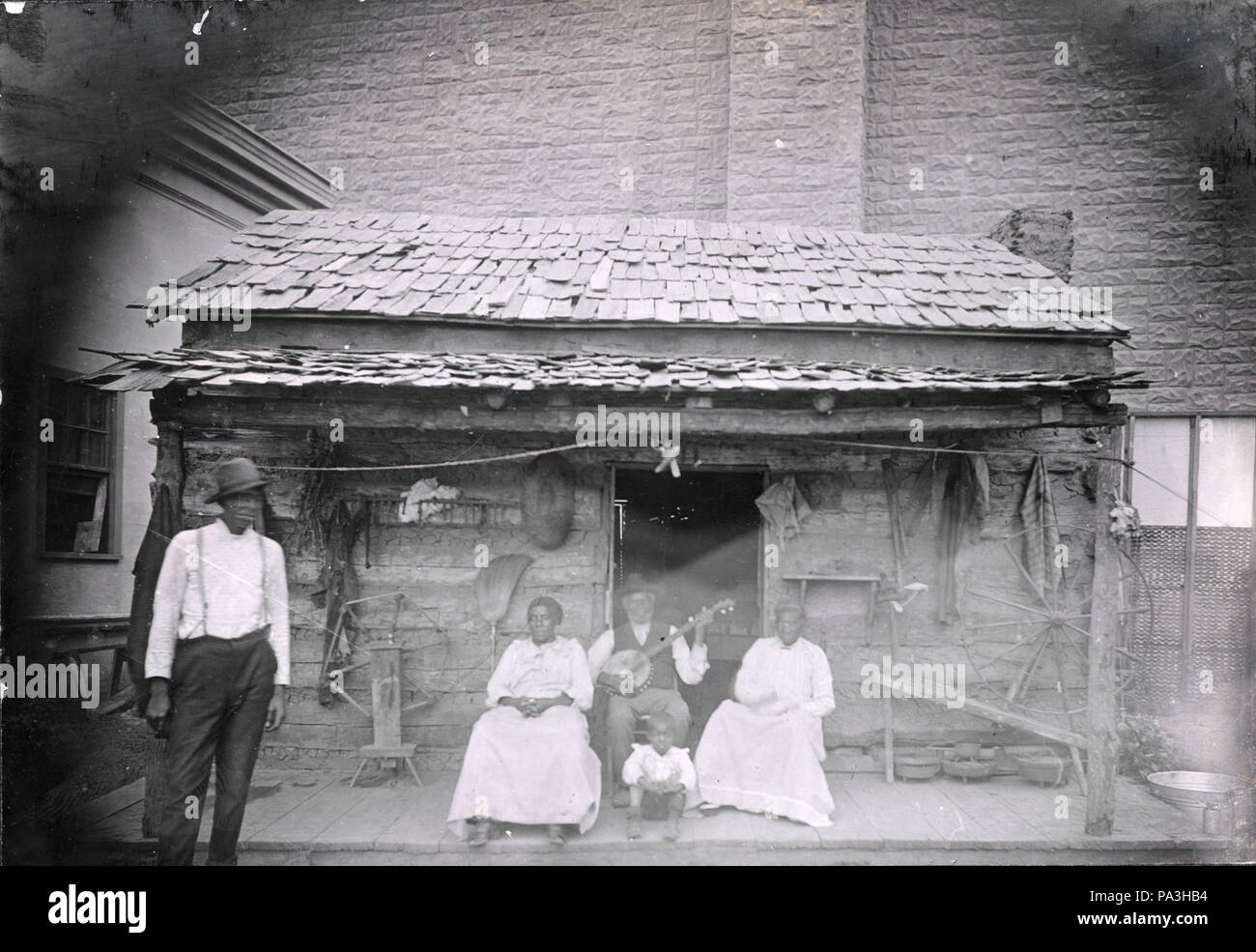 3 "zu Hause in der Alten Plantage." Attraktion auf der Hecht an der World's Fair 1904 Stockfoto