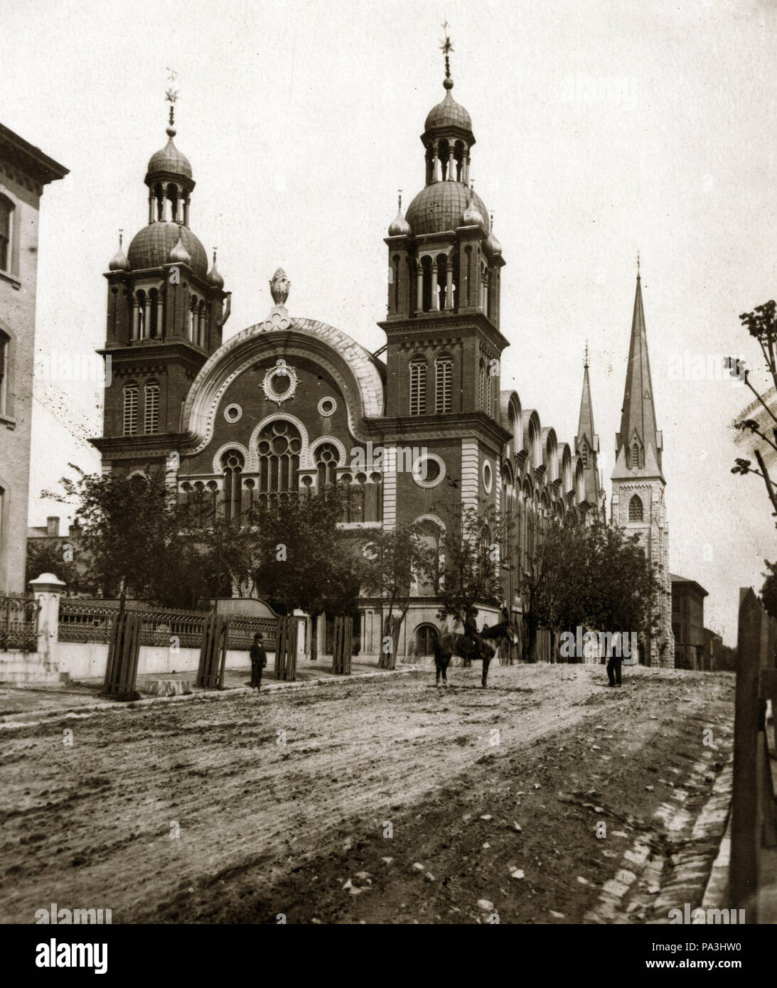 344 Gemeinde Shaare Emeth. Nordostecke des siebzehnten und Kiefer Straßen Stockfoto