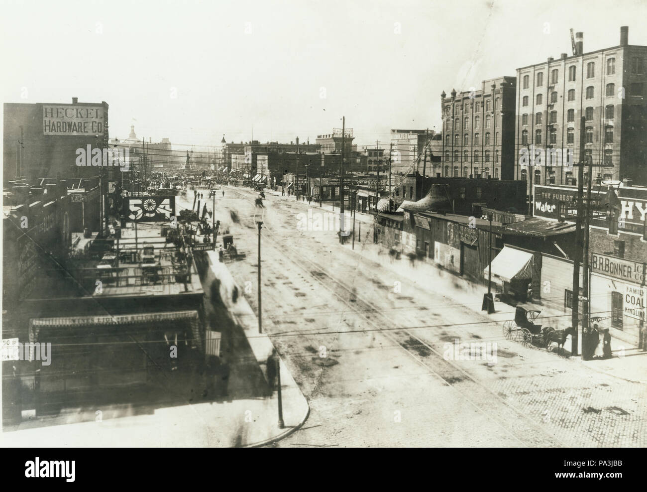 102 Luftaufnahme Blick nach Süden vom zwölften Street und Washington Avenue Stockfoto