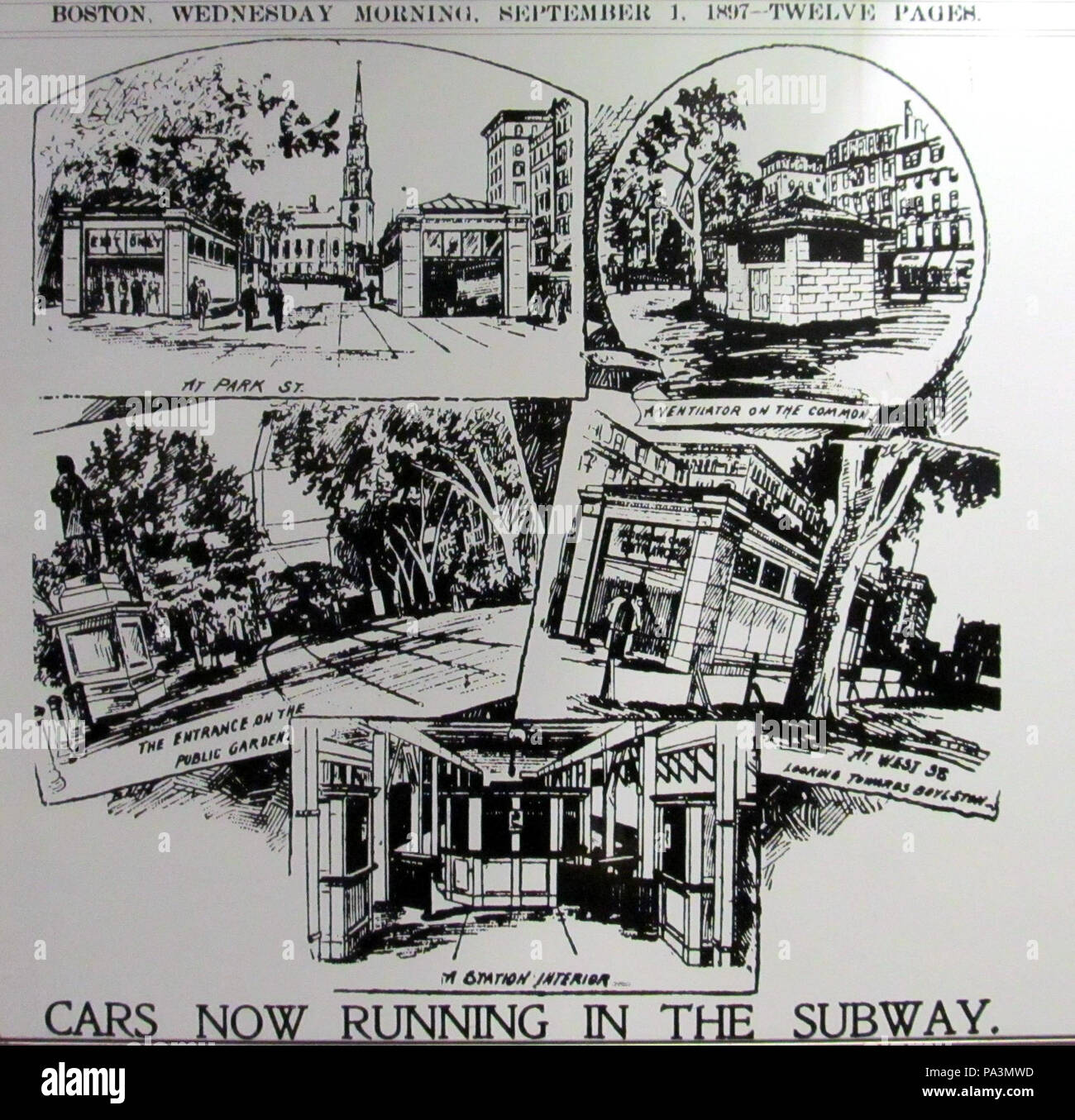 714 Globe Schlagzeile Sept. 1 1897 Stockfoto