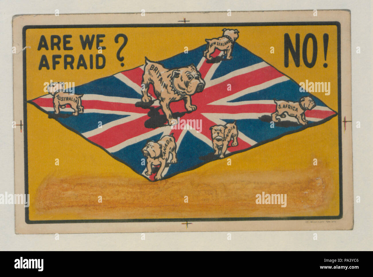 149 Sind wir Angst nein! (Cartoon) (HS 85-10 -29954) Original Stockfoto