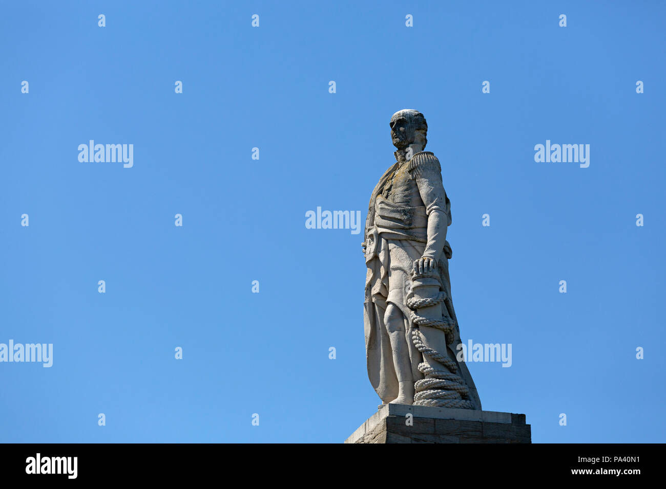 Admiral Lord Collingwood Denkmal in Tynemouth, North East England. Cuthbert Collingwood (1748 - 1810) in der Royal Navy bei Trafalgar serviert. Stockfoto