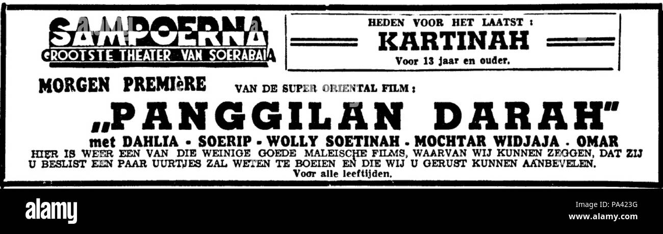 190 Panggilan Darah ad Stockfoto
